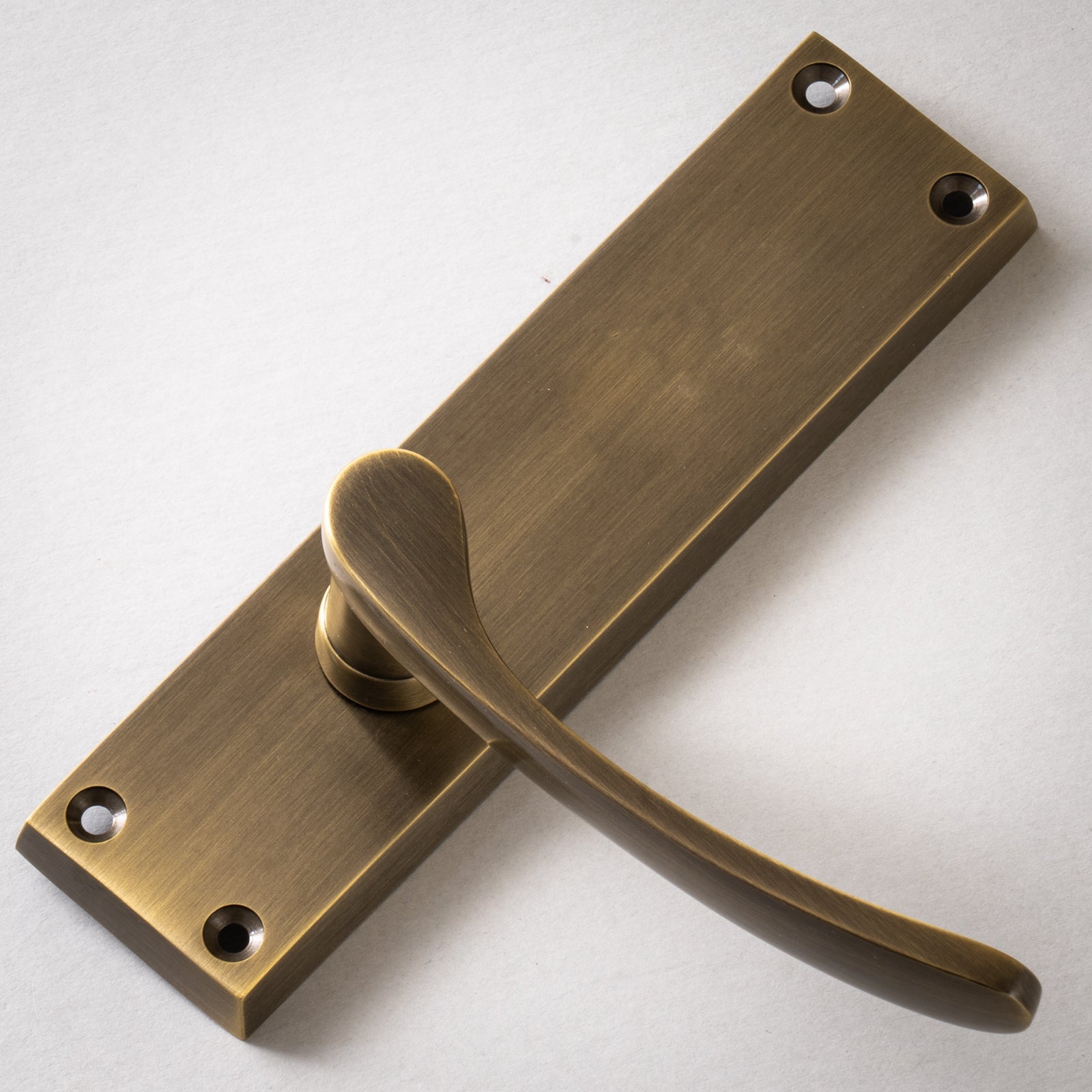 Sophia Door Handles On Plate Latch Handle in Aged Brass SHOW