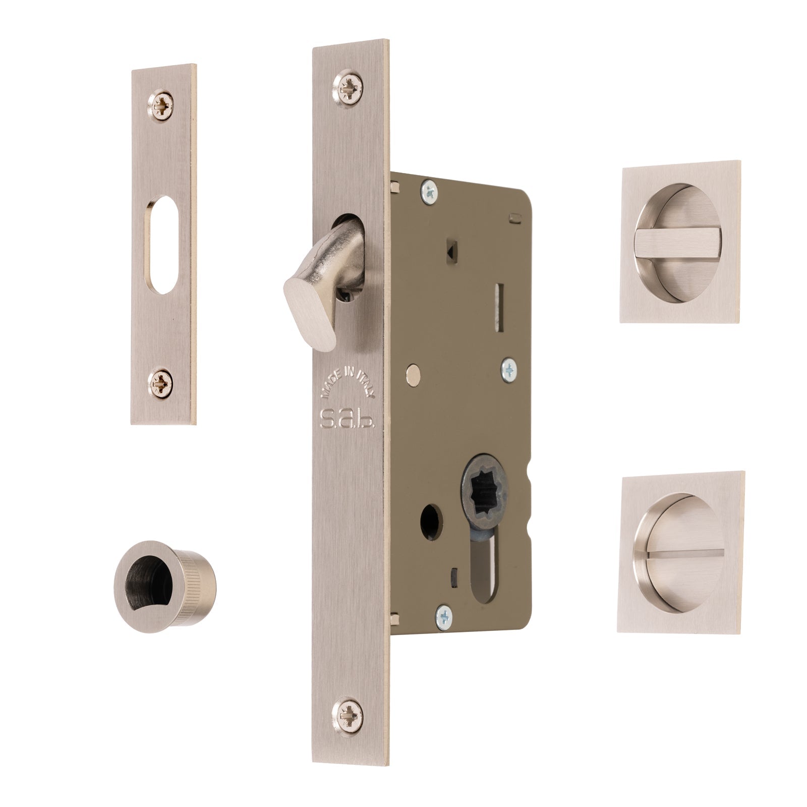 sliding door lock set for bathroom doors