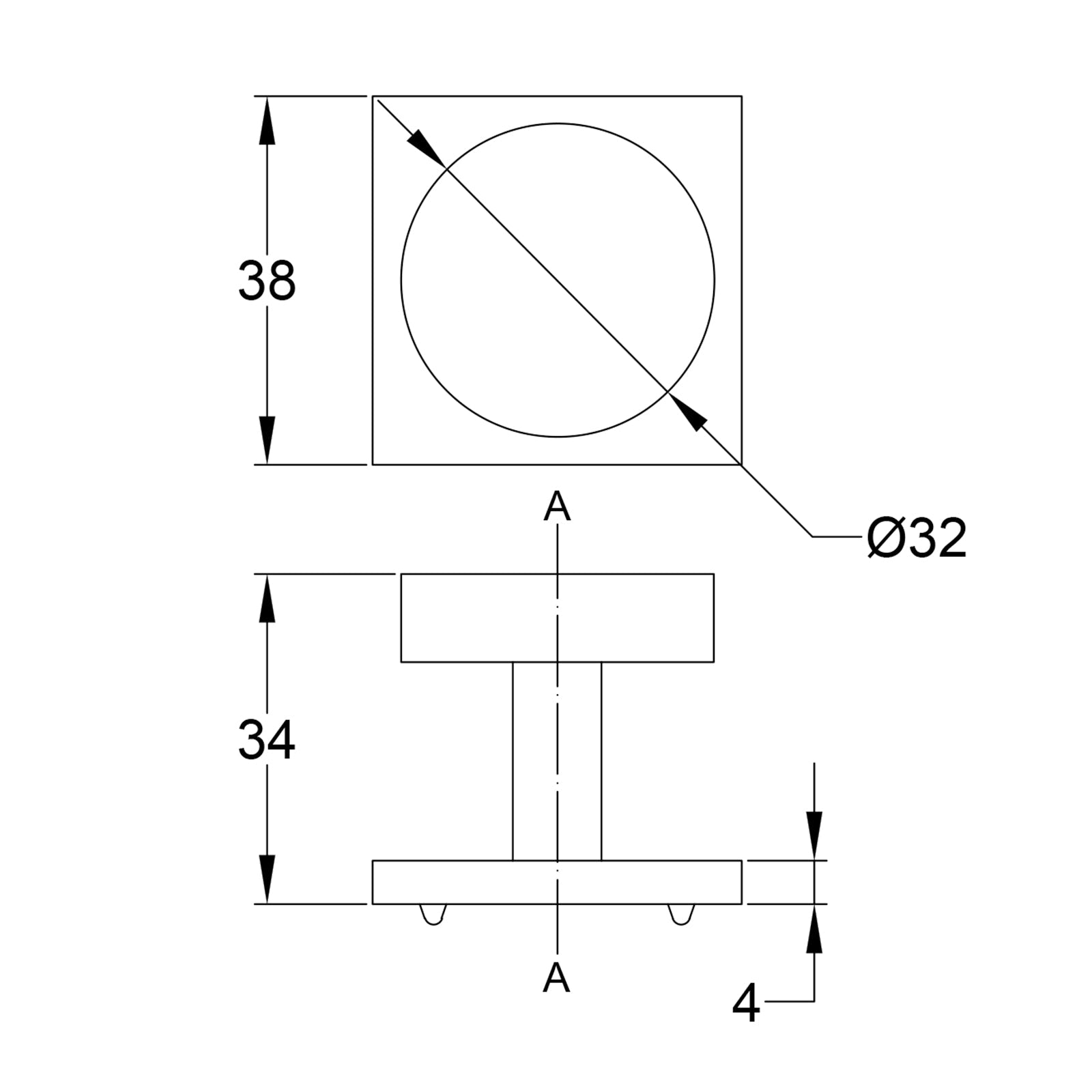 Disc Cabinet Knobs On Square Backplate SHOW