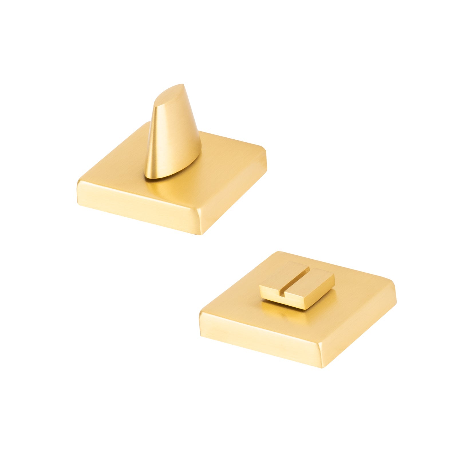 satin brass square bathroom turn & release, solid brass bathroom lock SHOW