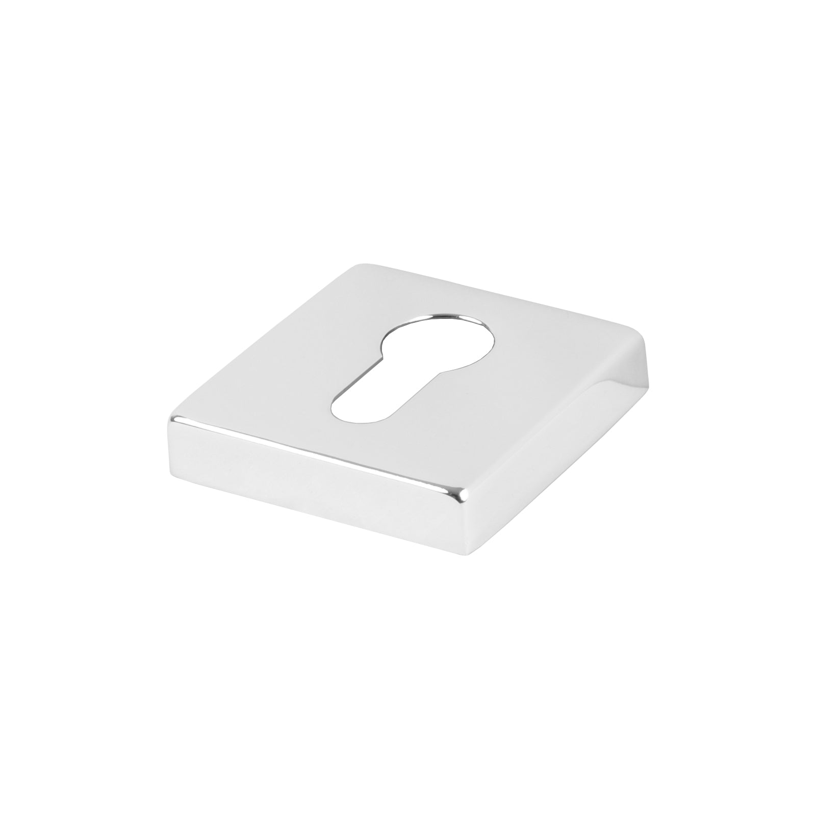 chrome square escutcheon for euro profile cylinder locks SHOW