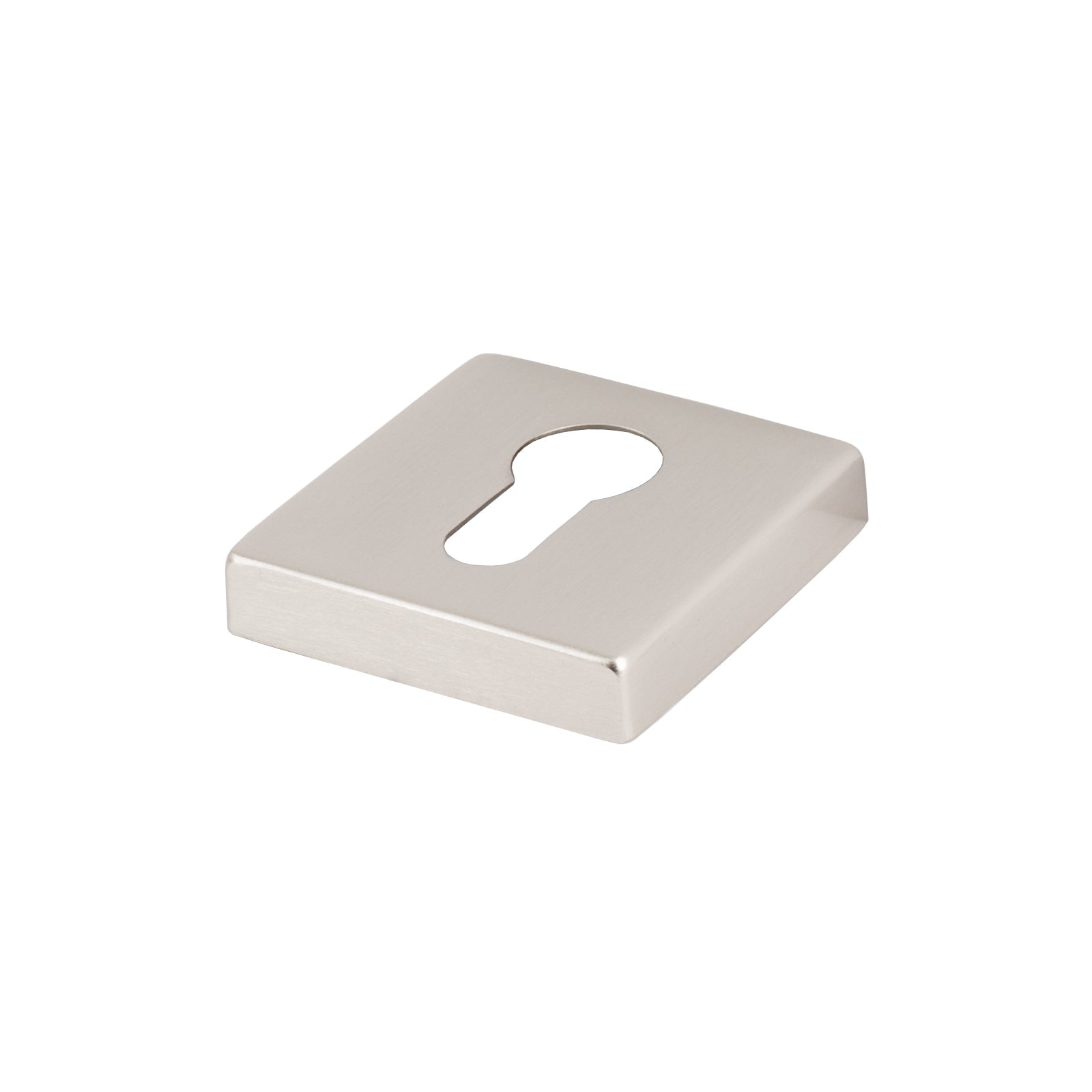 satin nickel square keyhole cover euro profile SHOW