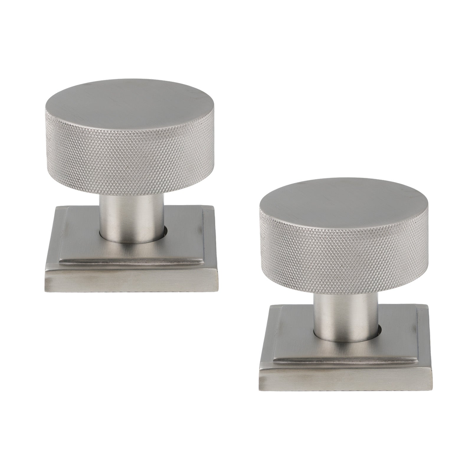 Satin Marine Square Brompton Mortice Knobs
