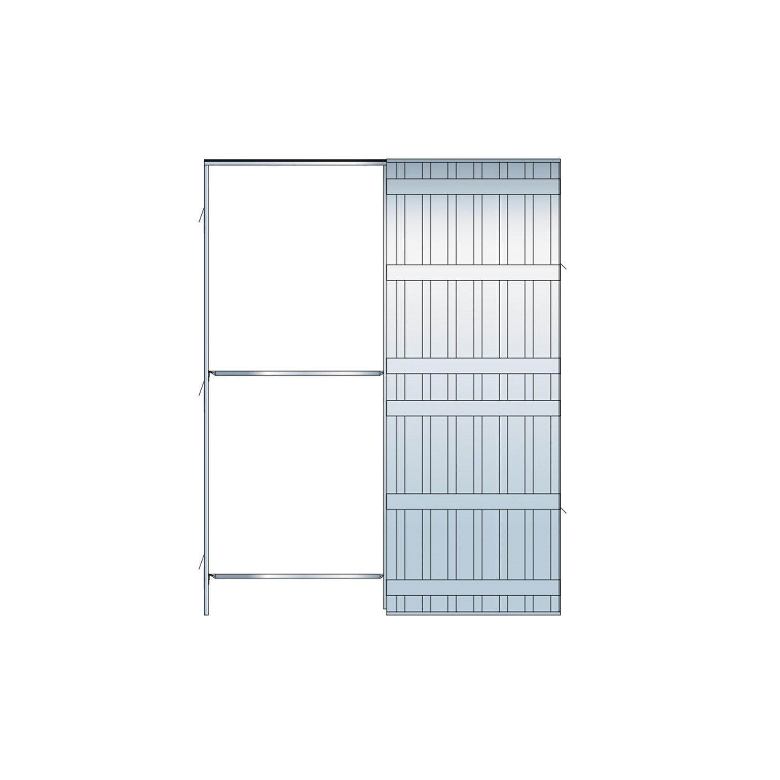 Metric: Pre-made Single Pocket Door Cassette