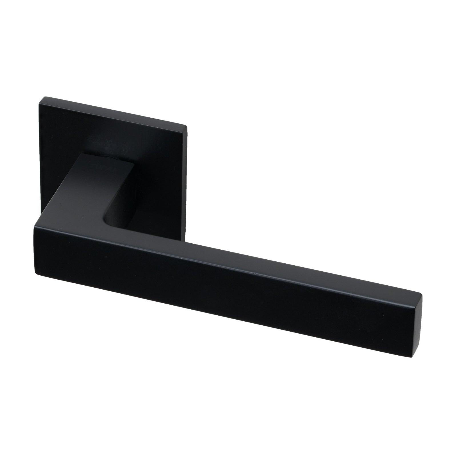 Tupai Torres Lever on Square Rose Door Handle in Black Pearl Finish SHOW