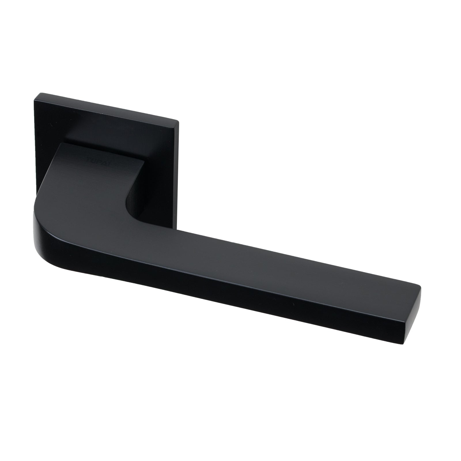 Tupai Santinha Lever on Square Rose Door Handle in Black Pearl Finish SHOW