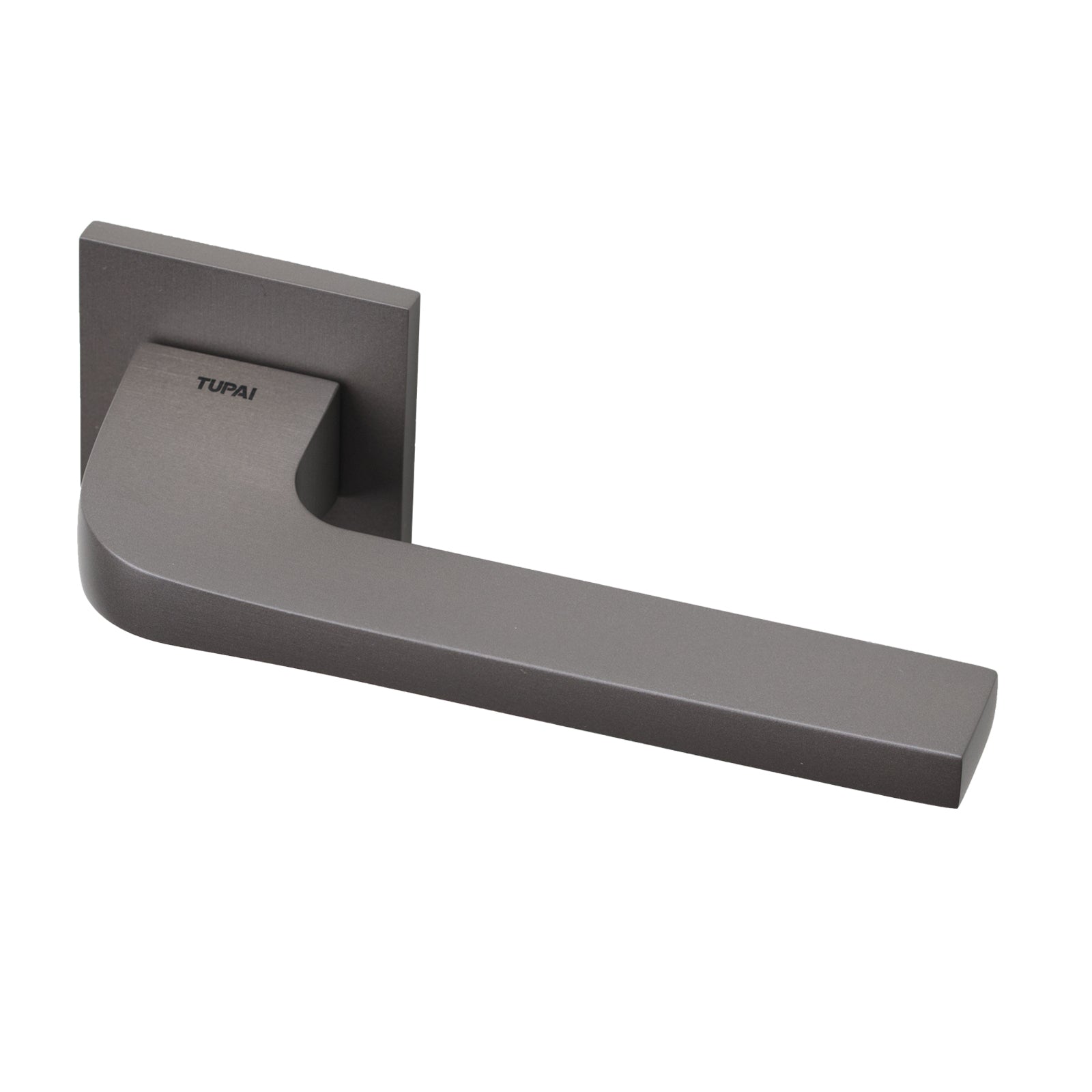 Tupai Santinha Lever on Square Rose Door Handle in Titan Finish SHOW