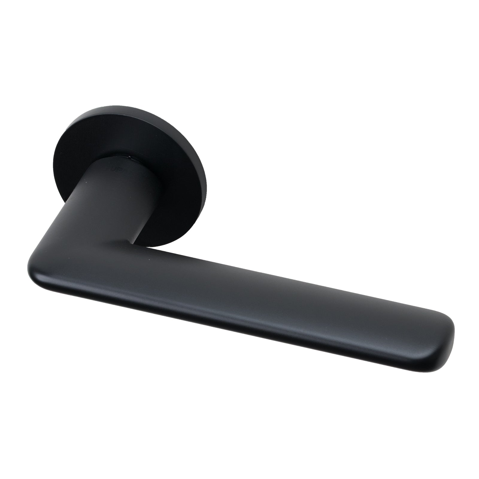 SHOW Black Pearl Nevosa Door Handle on Round Rose 