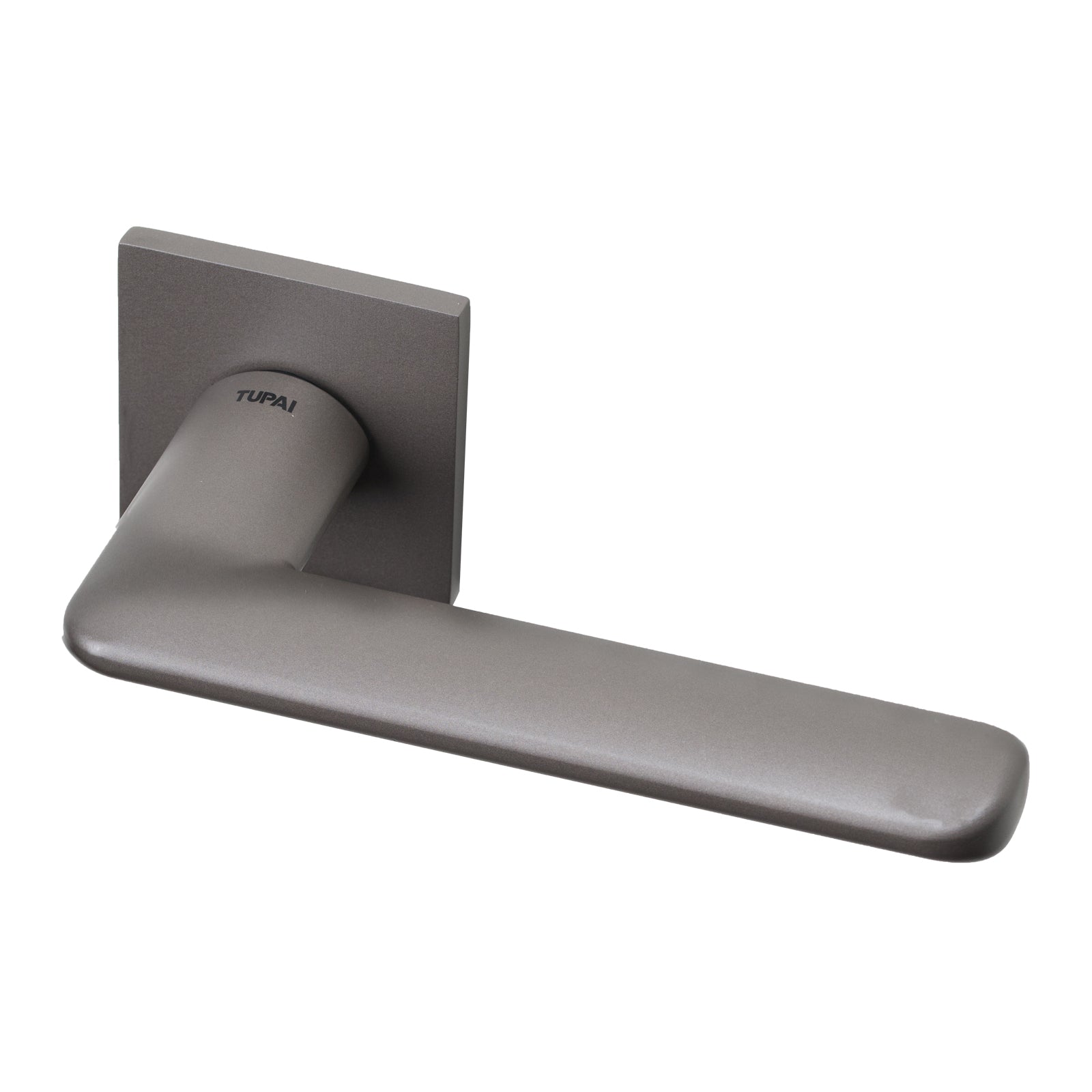 Nevosa Lever on Square Rose Door Handle in Titan Finish SHOW