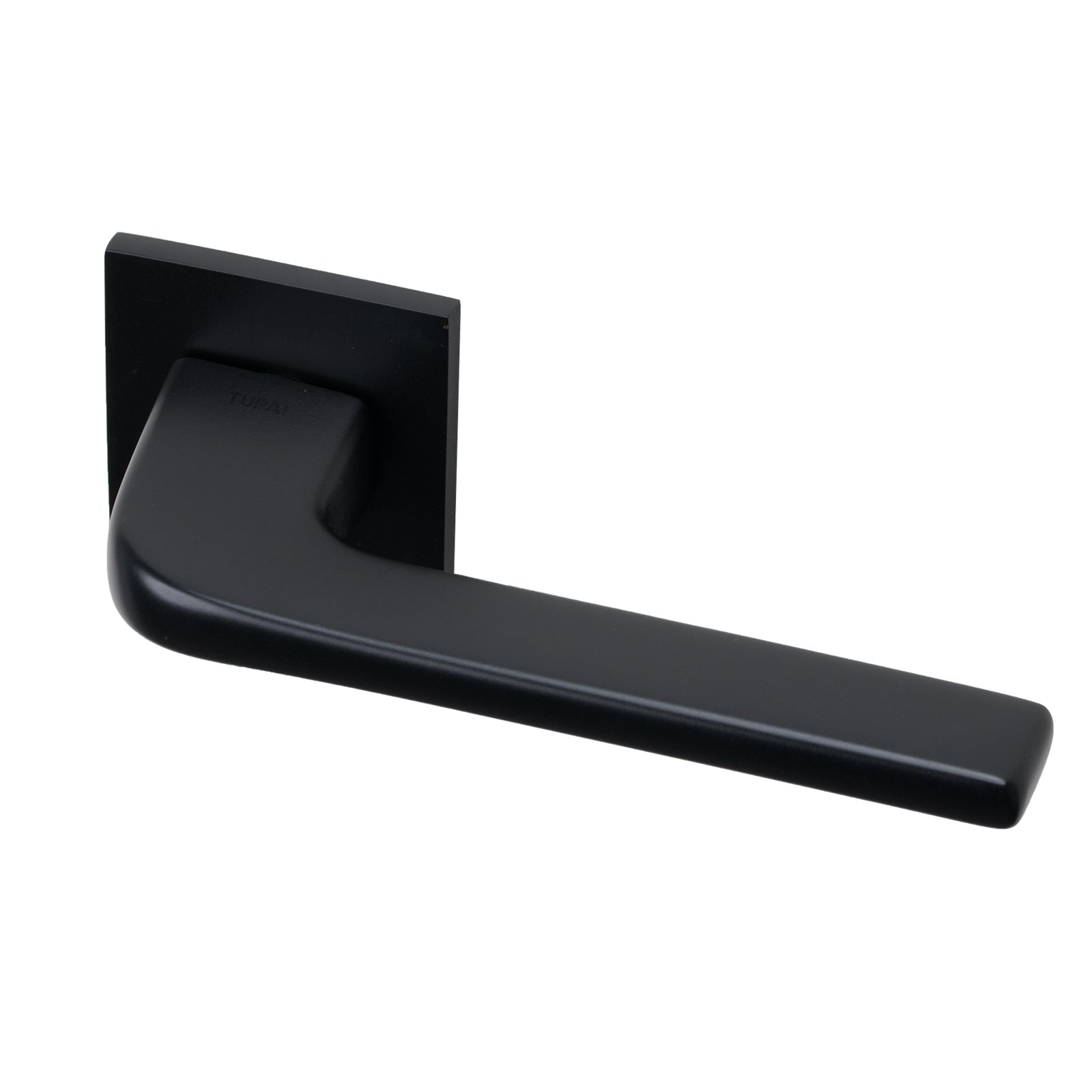 Tupai Perdrada Lever on Square Rose Door Handle in Black Pearl Finish SHOW