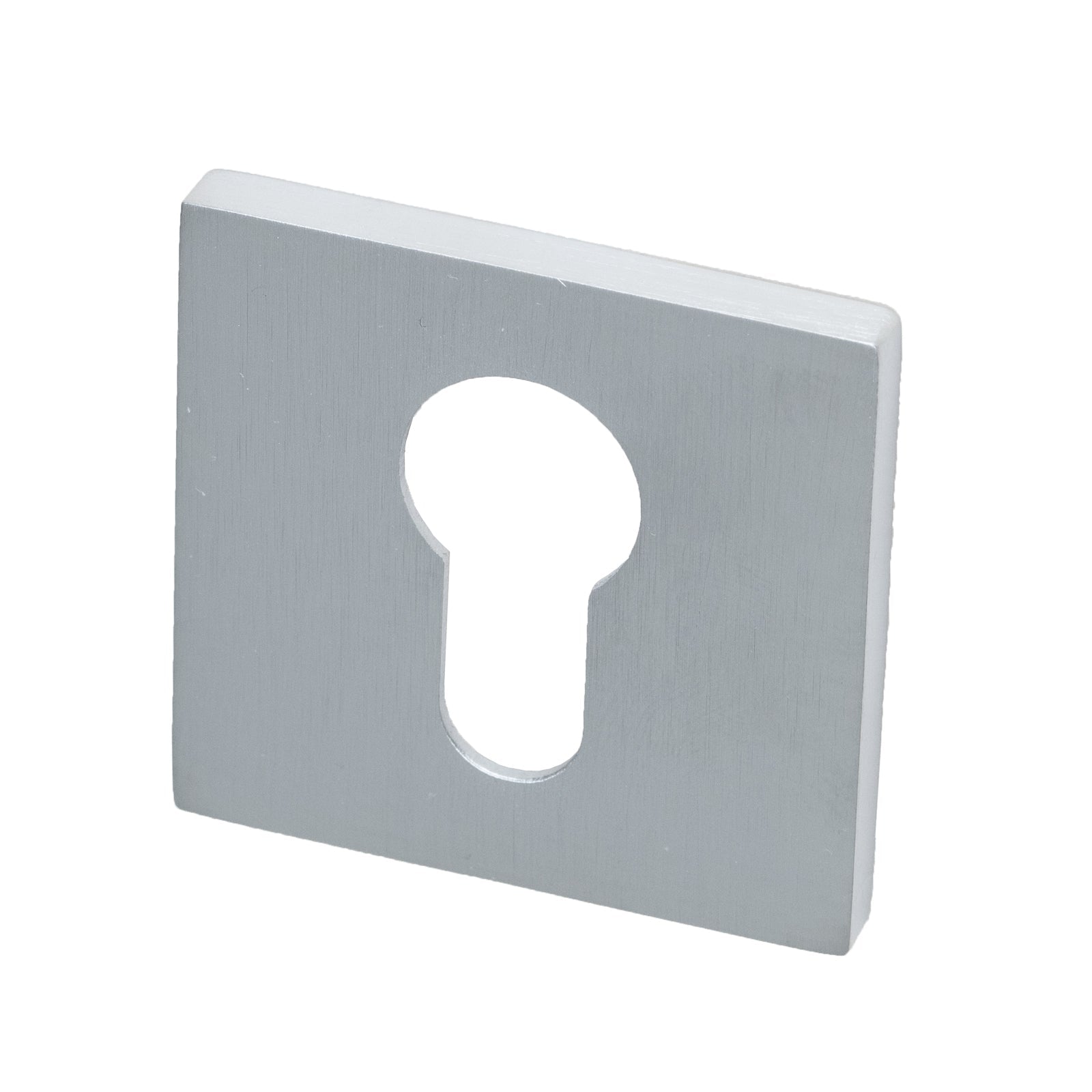 Tupai square euro profile escutcheon in Satin Chrome Finish SHOW