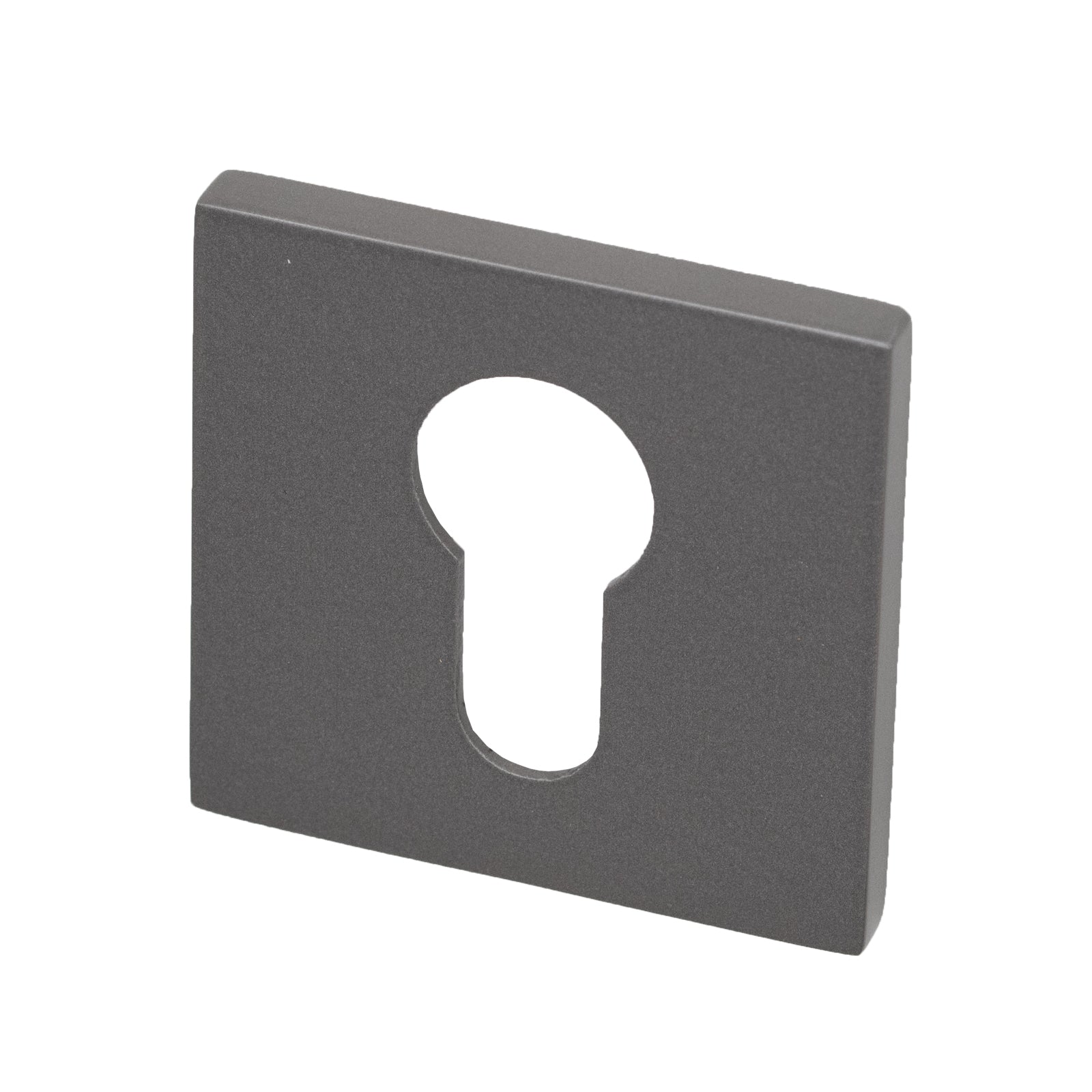 Tupai square euro profile escutcheon in Titan Finish SHOW