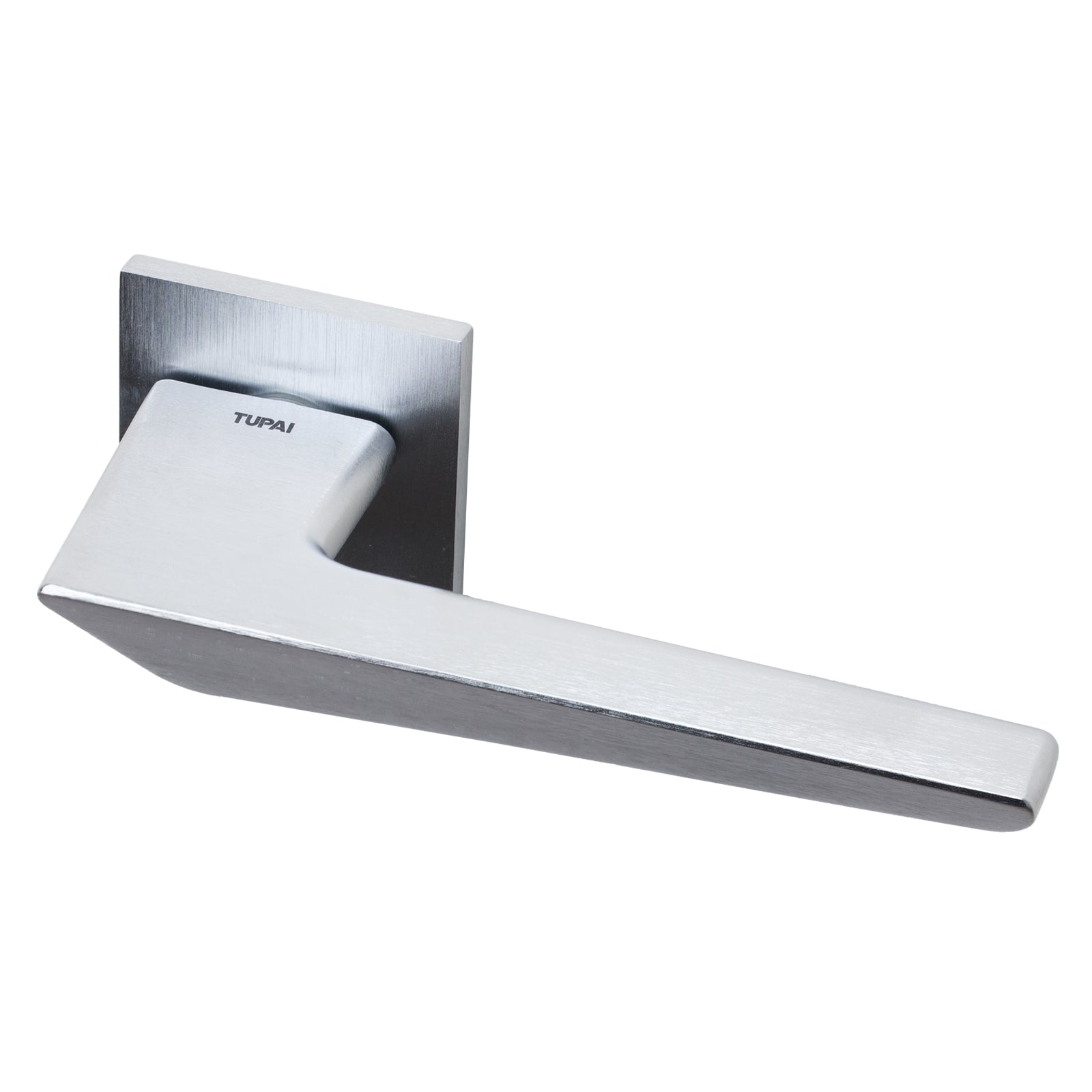 Montemuro Lever on Rose Door Handle in Satin Chrome Finish SHOW