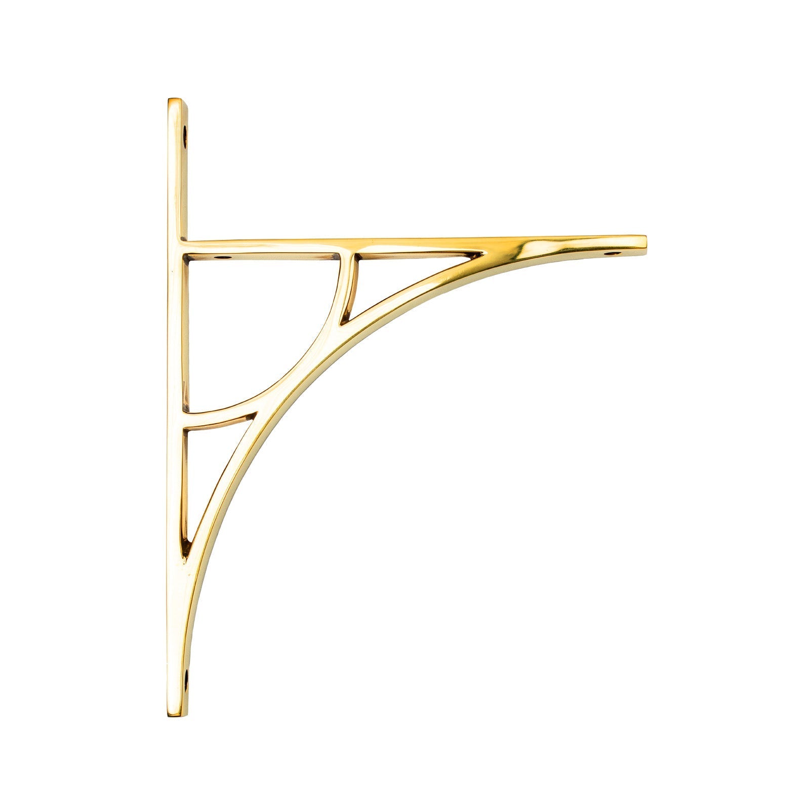 260mm Aged Brass Tyne Shelf Bracket