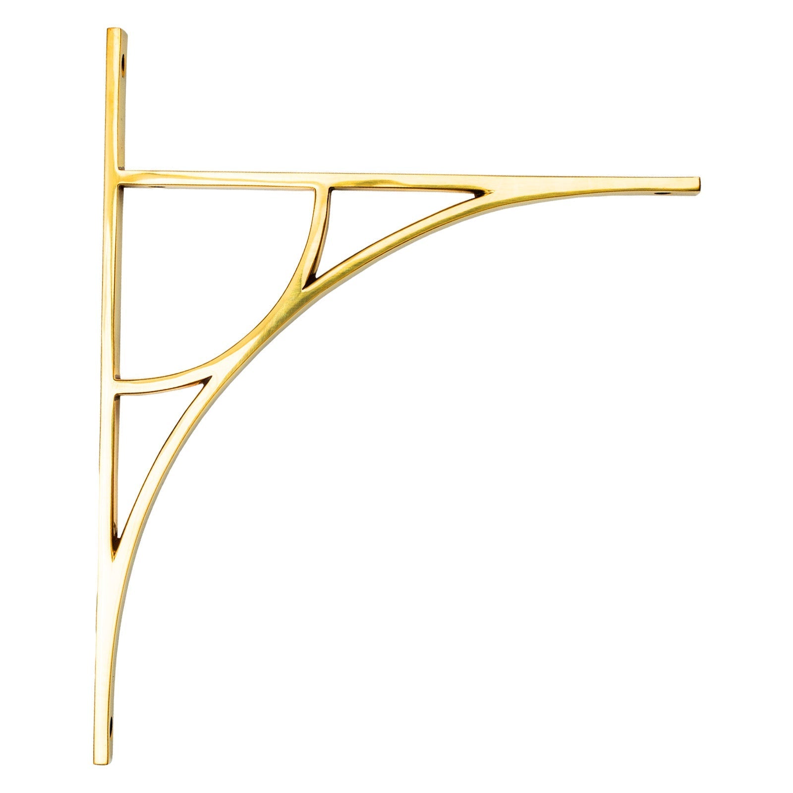 314mm Aged Brass Tyne Shelf Bracket