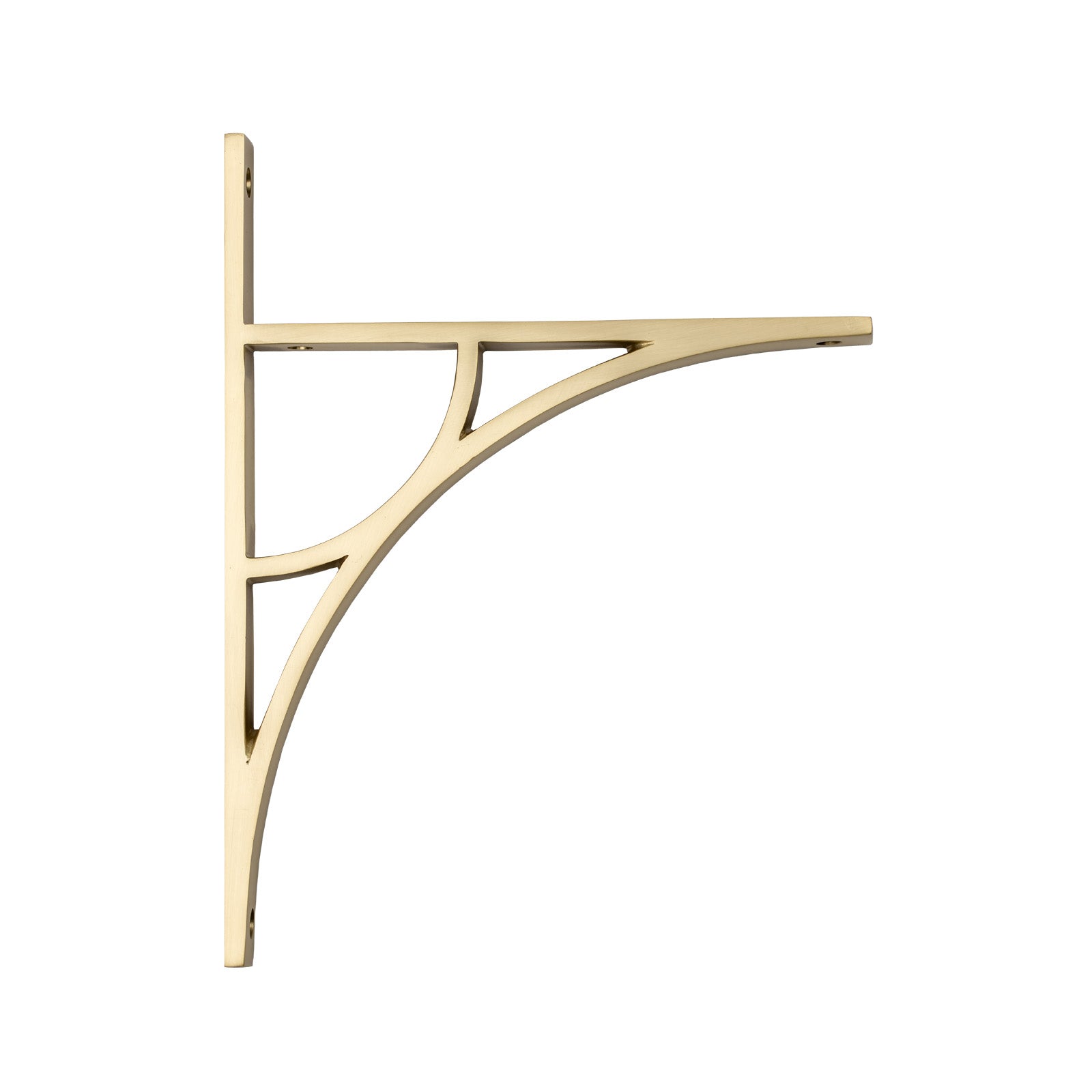 260mm Satin Brass Tyne Shelf Bracket