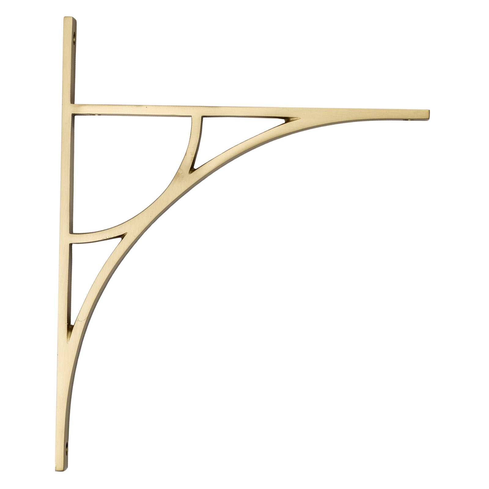 314mm Satin Brass Tyne Shelf Bracket