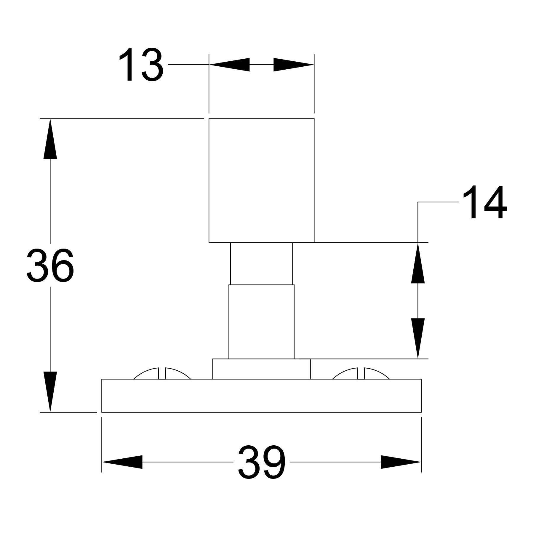 SHOW Technical Drawing of Casement Locking Pin