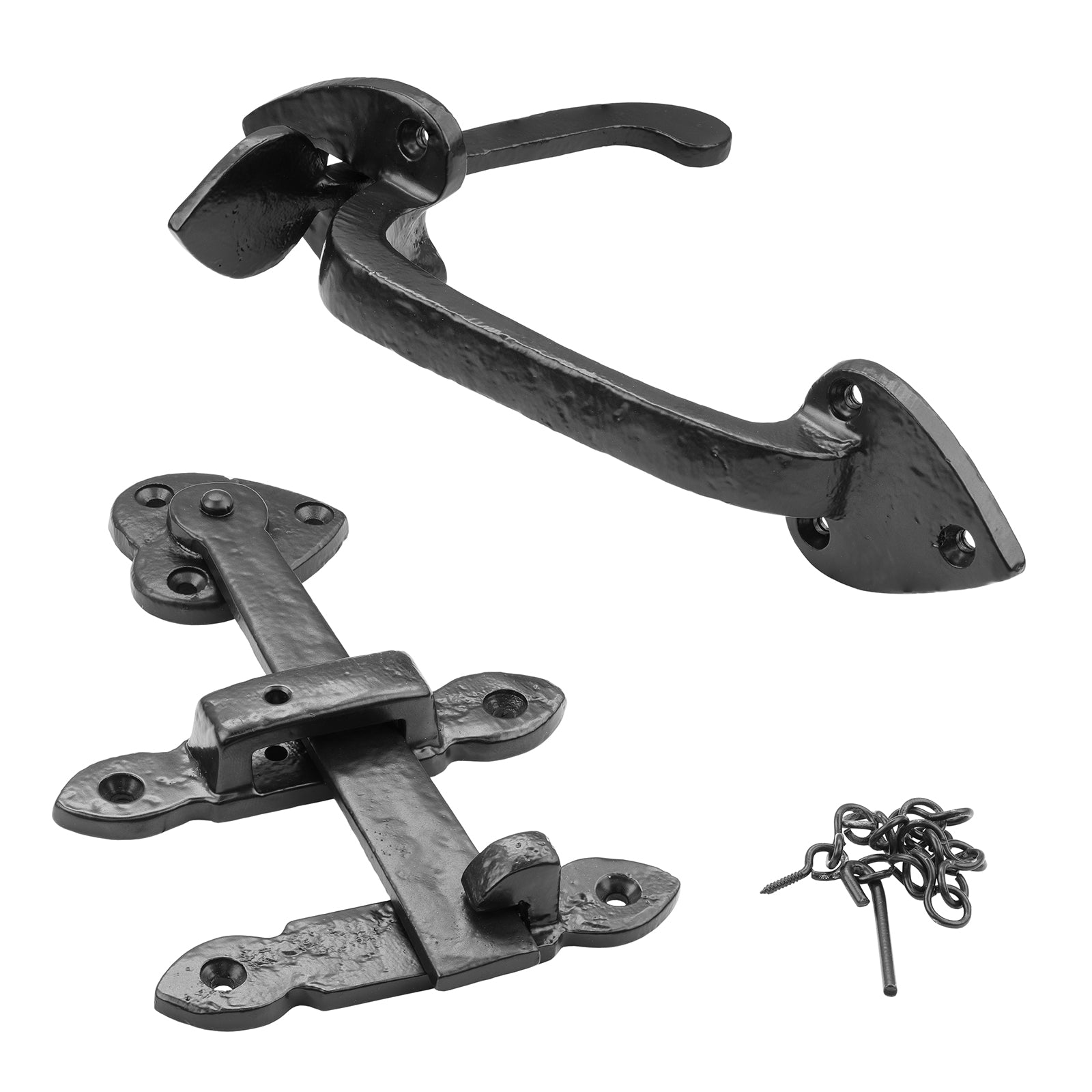 Tudor Gate Latch, black gate latch