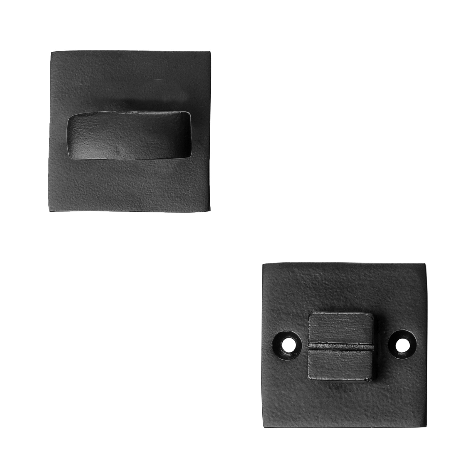 Square Black Cast Iron Bathroom Turn & Release