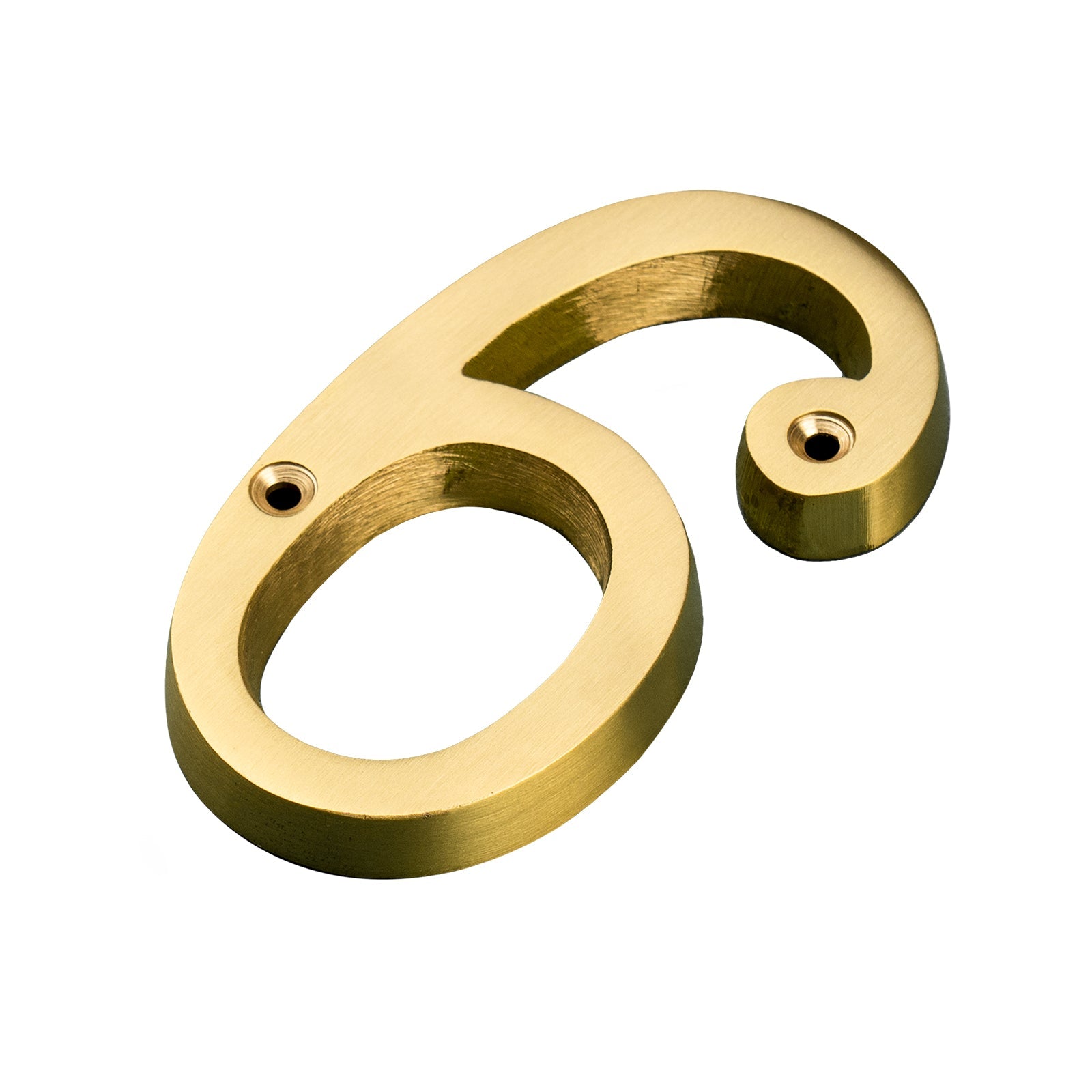 satin brass number six