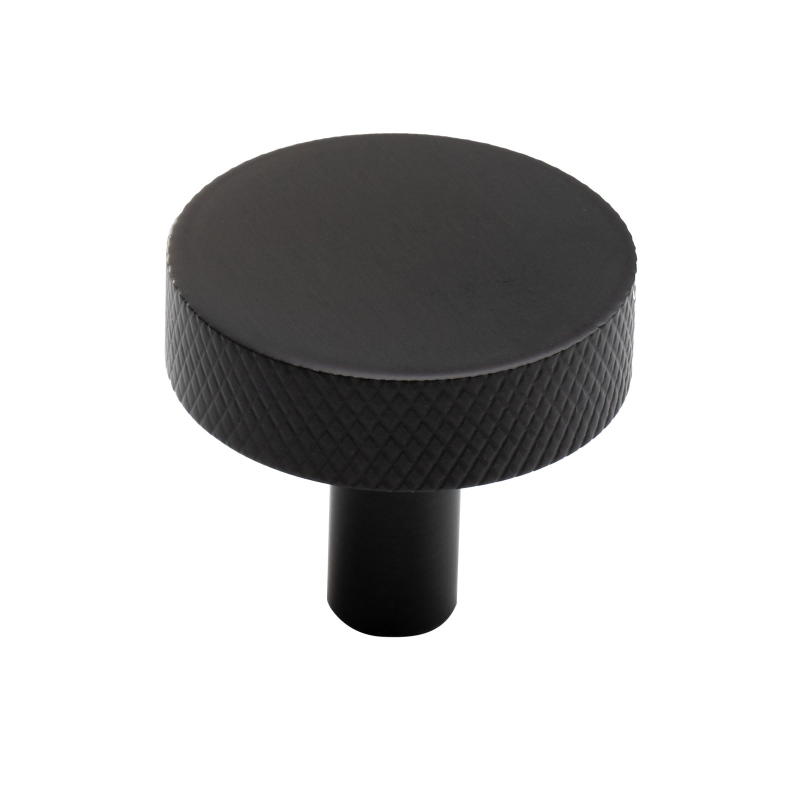 Image of 32mm Matt Bronze Disc Knurled Cabinet Knobs