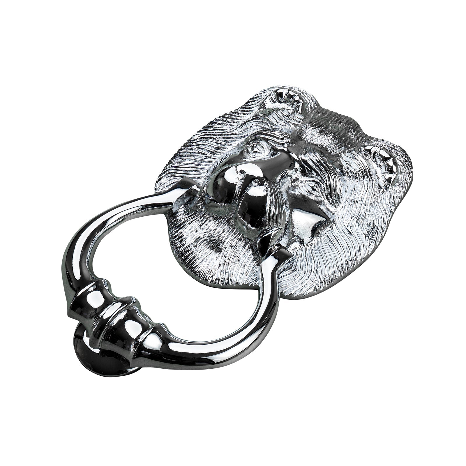 chrome lion head door knocker SHOW