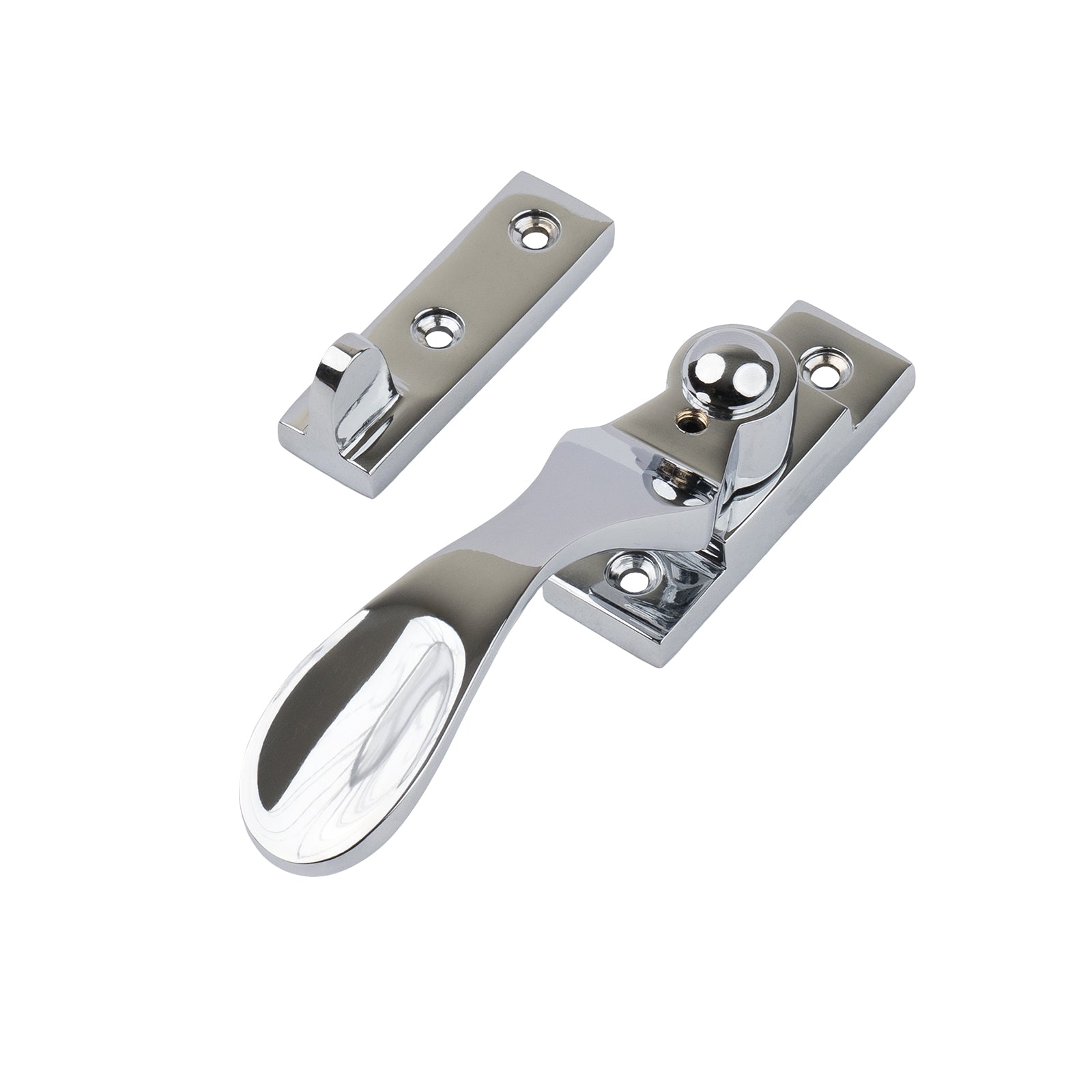 polished chrome locking wedge casement window fastener SHOW