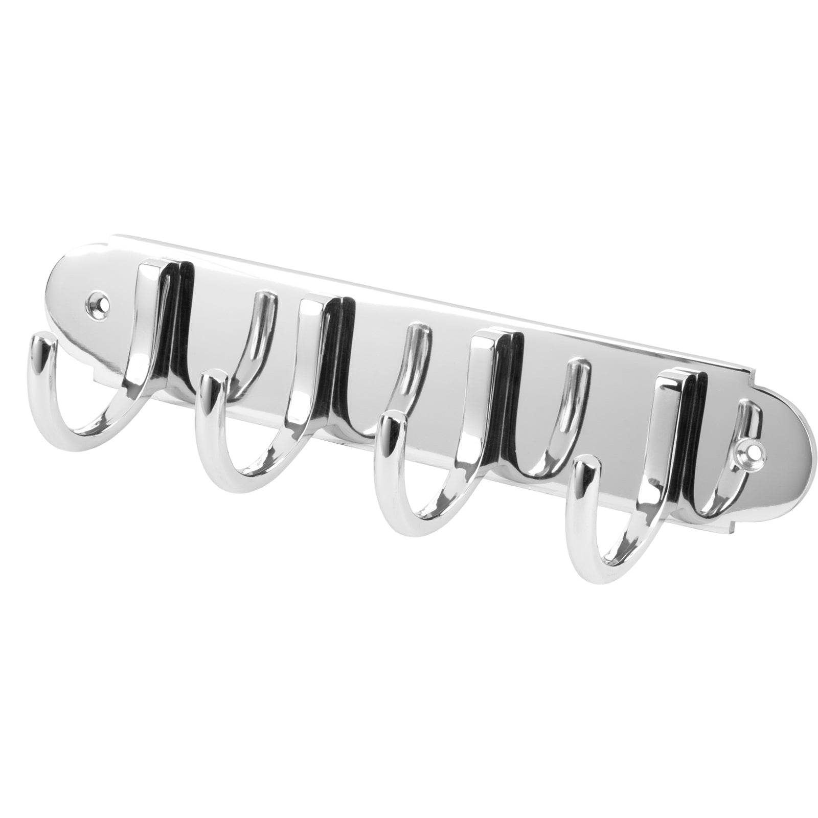 polished chrome hook rack, hooks on plate SHOW