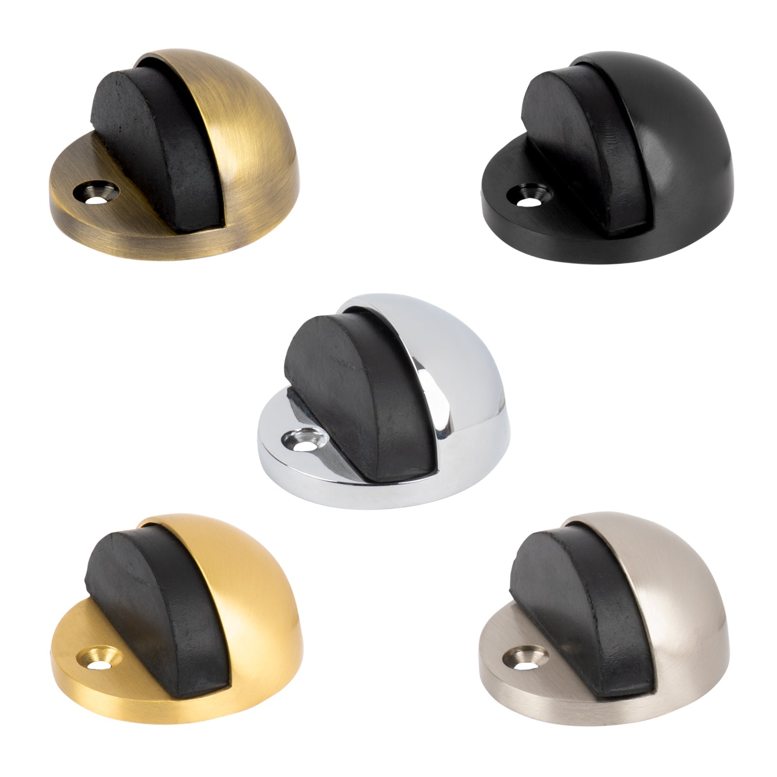 Oval Floor Mounted Door Stops, solid brass door stopper