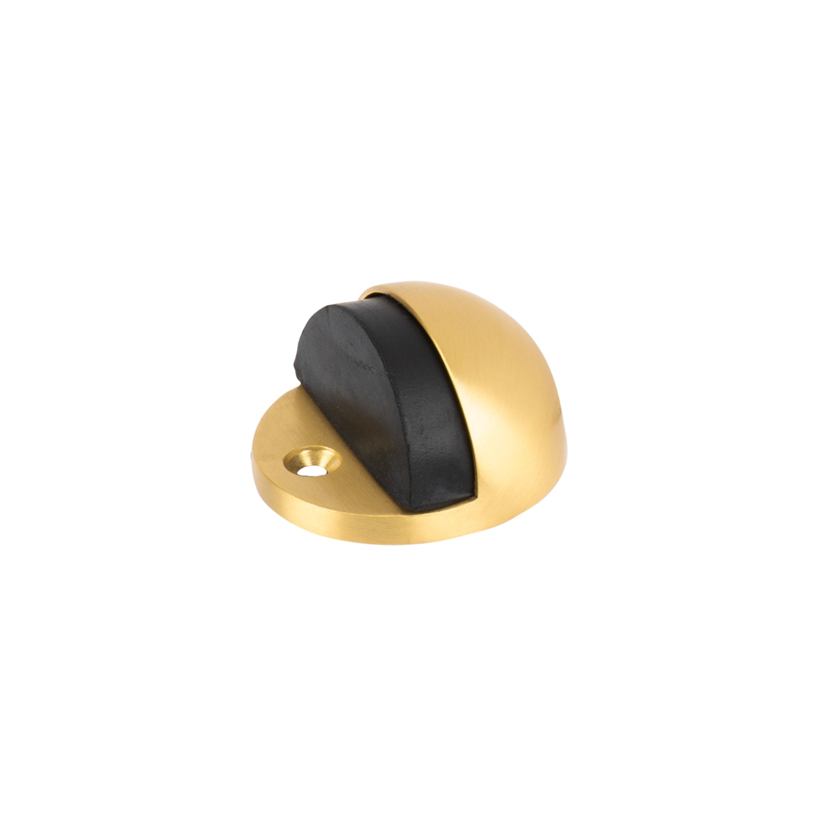 satin brass oval floor mounted door stop SHOW