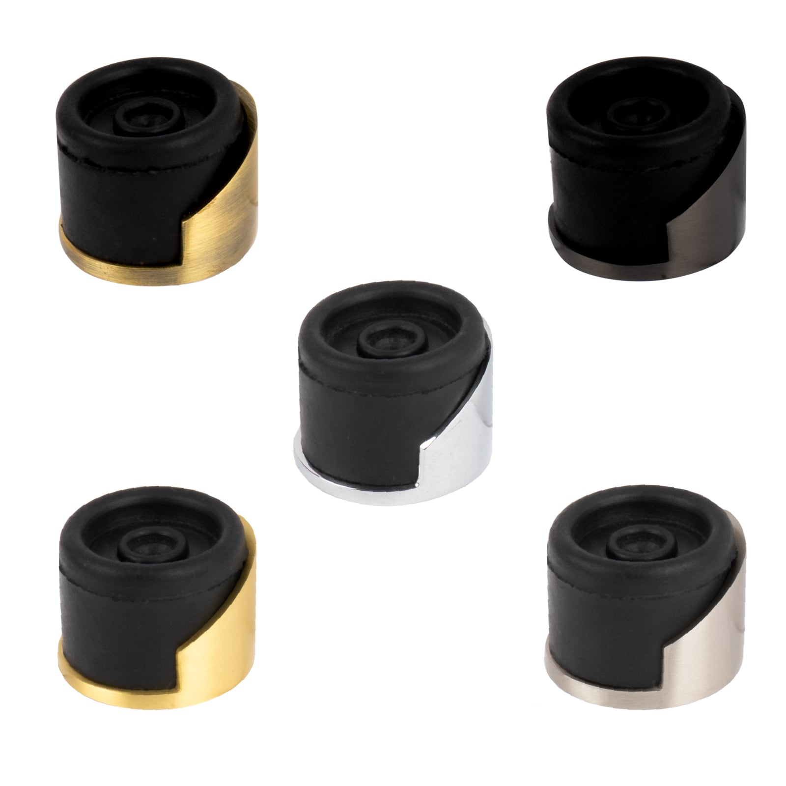 round floor mounted door stops, rubber and brass door stopper