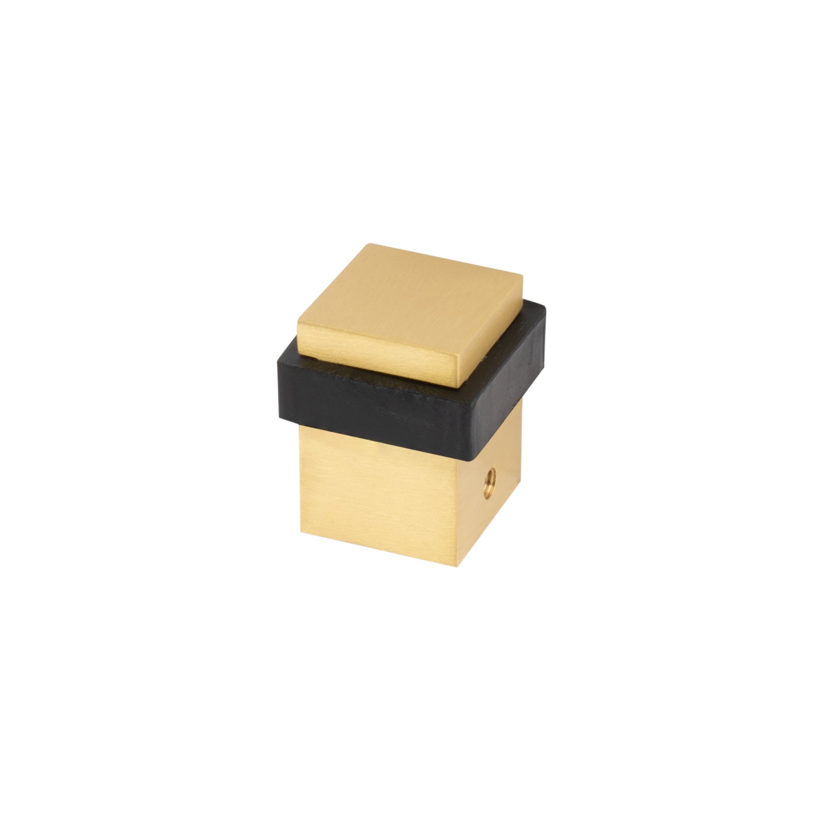 satin brass square floor mounted door stop SHOW