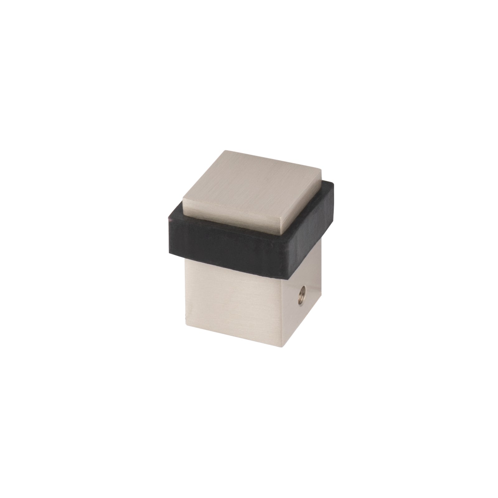 satin nickel square floor mounted door stop SHOW