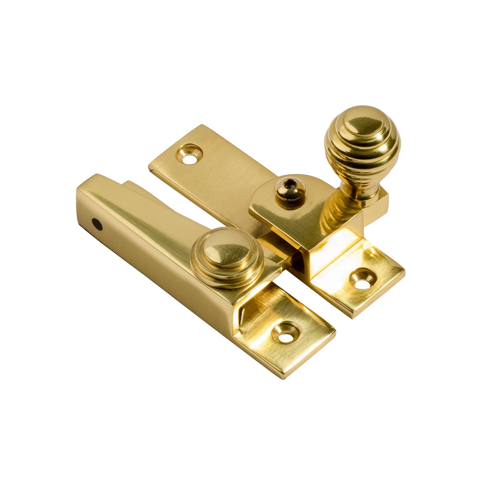 polished brass hook plate sash fastener SHOW