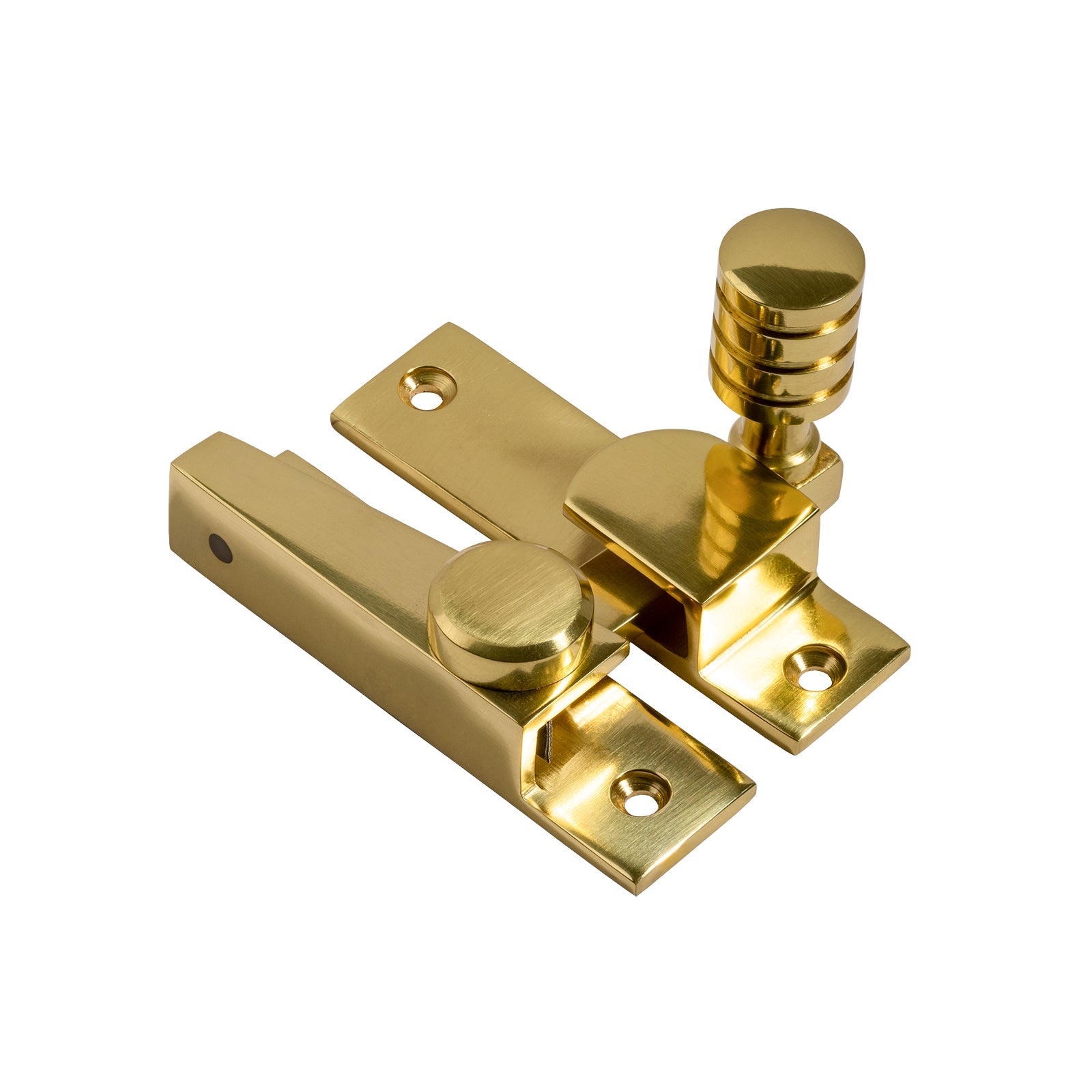 polished brass sash window lever arm fastener SHOW