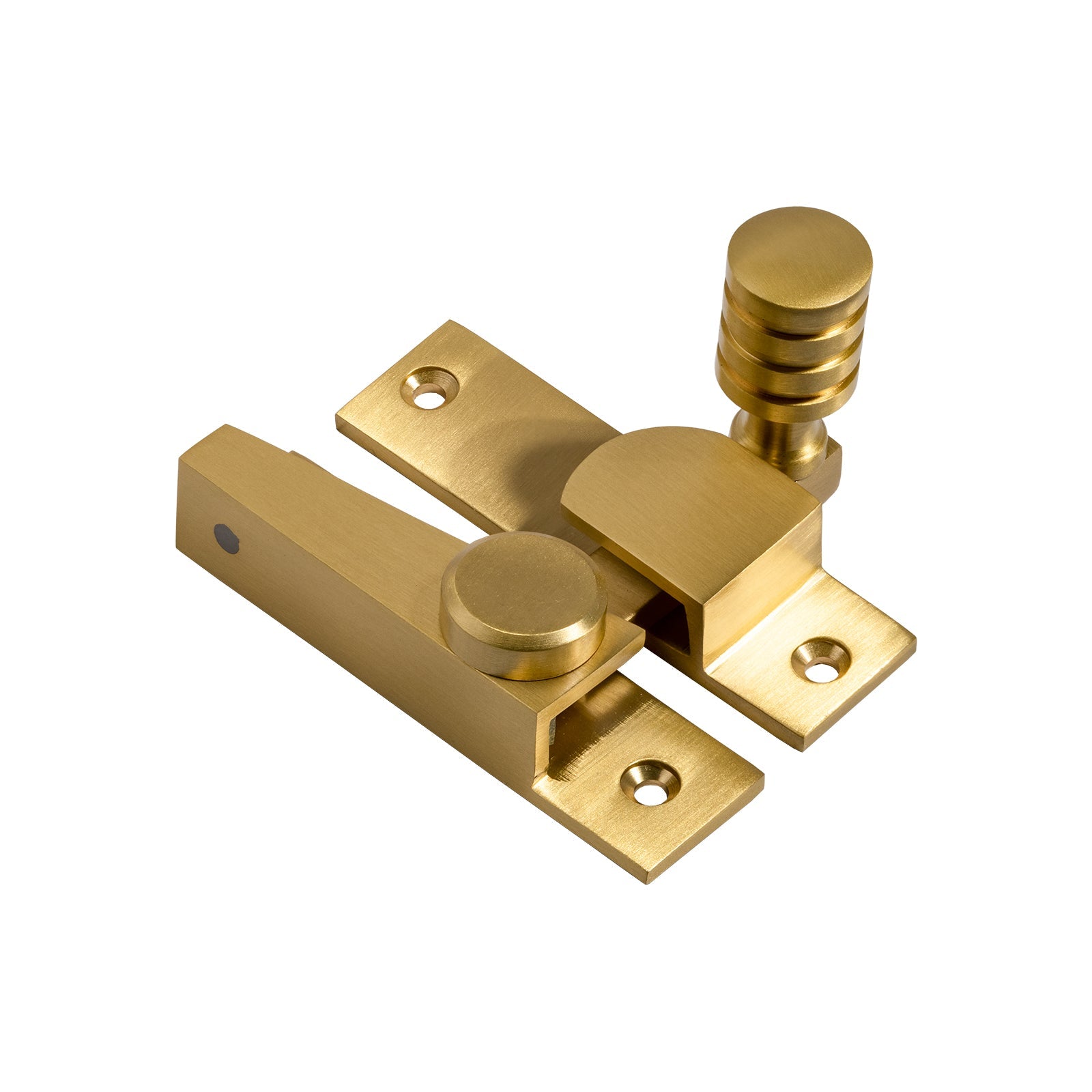 Satin brass sash window hook plate fastener SHOW