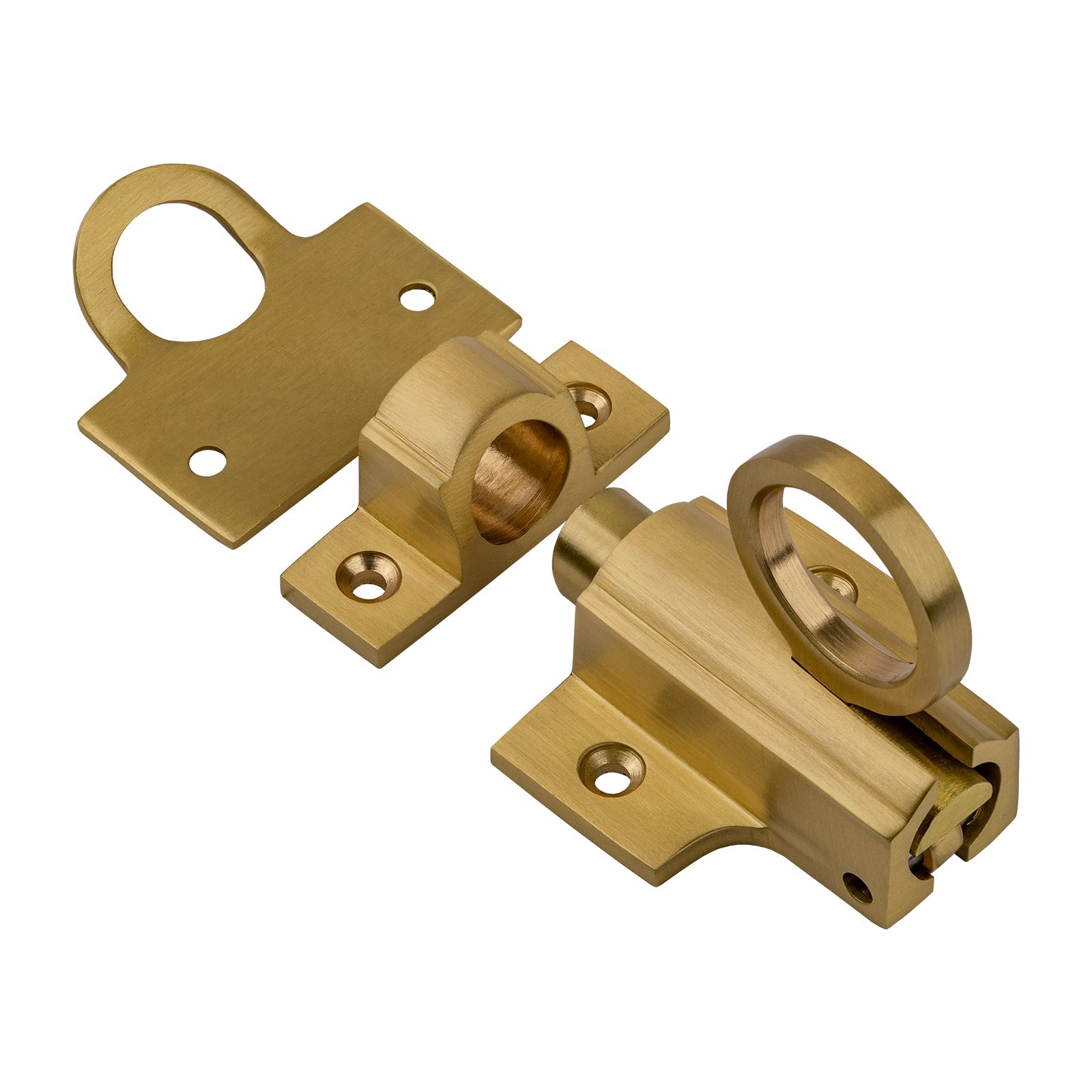 Satin brass fanlight catch loft hatch fastener SHOW