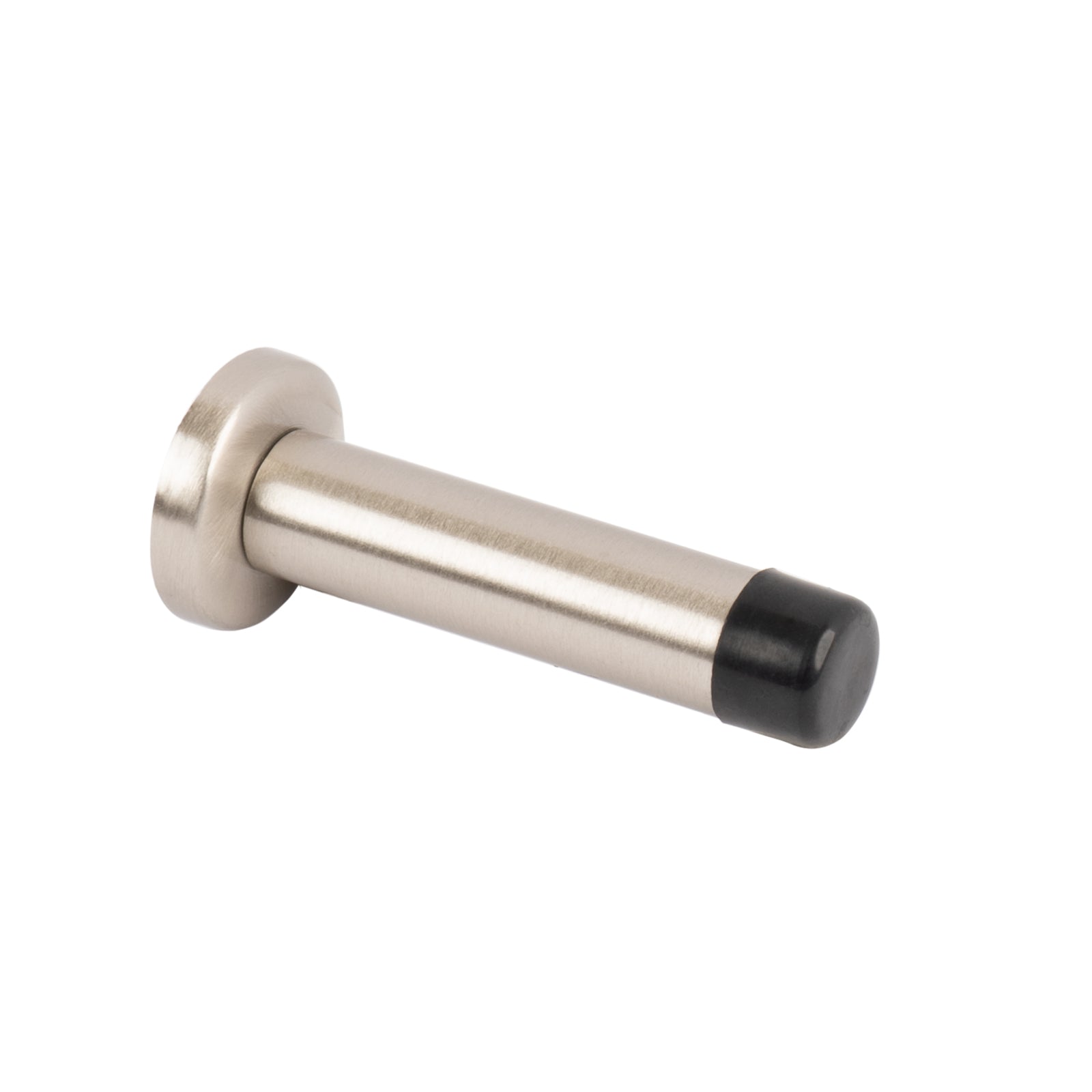 satin nickel wall mounted door stop with rose SHOW