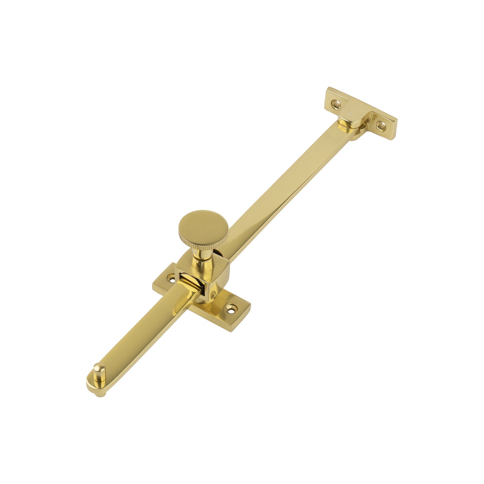 polished brass sliding casement stay SHOW