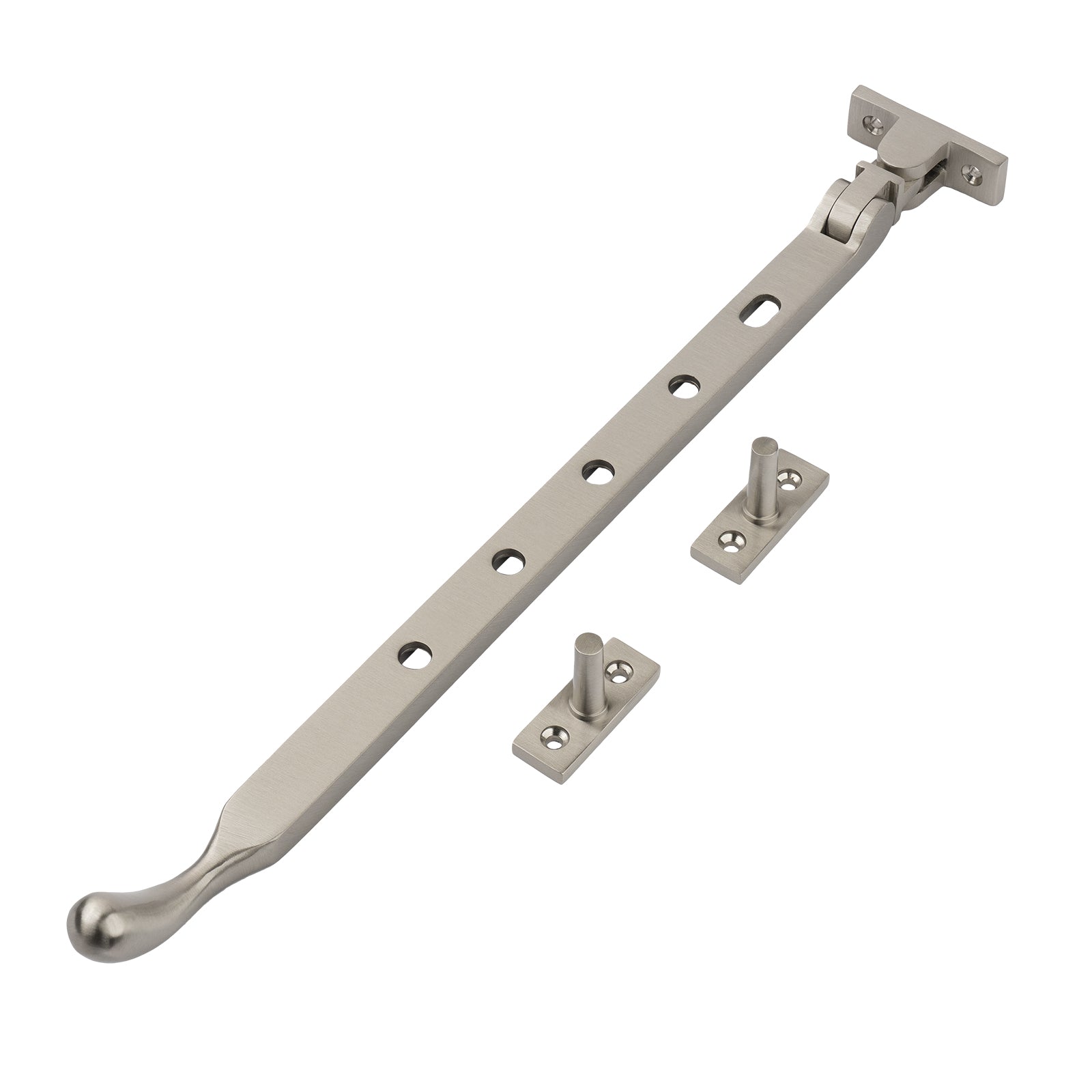 satin nickel 12 inch ball end casement window stay SHOW