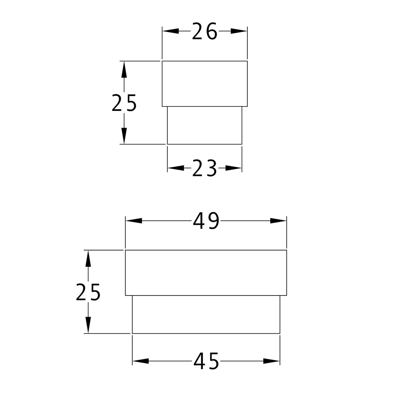 SHOW Technical drawing of Radio Cabinet Knob