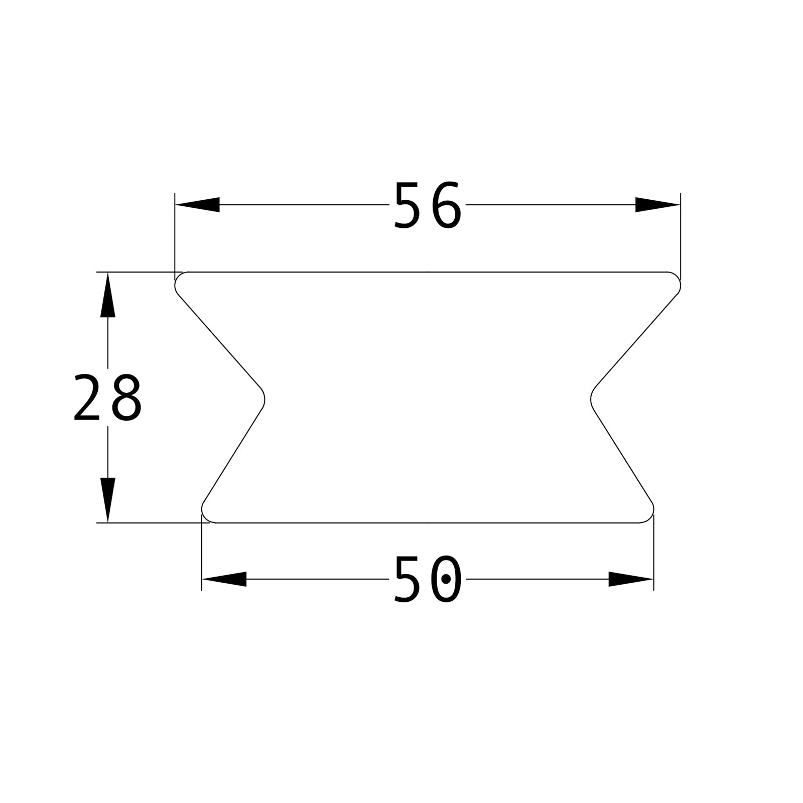 SHOW Technical drawing of Yoyo Cabinet Knob