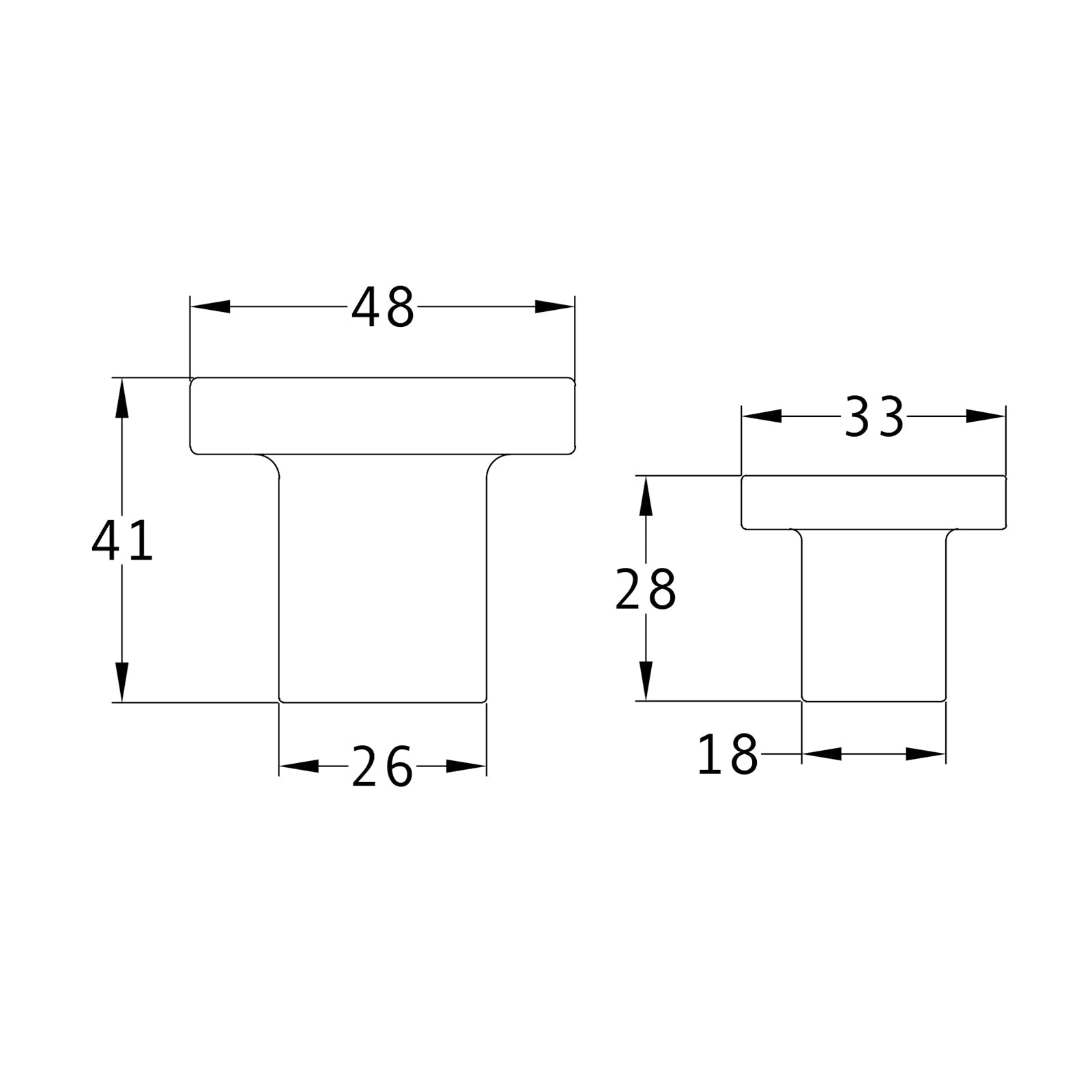 SHOW Technical drawing of Circum Cabinet Knob