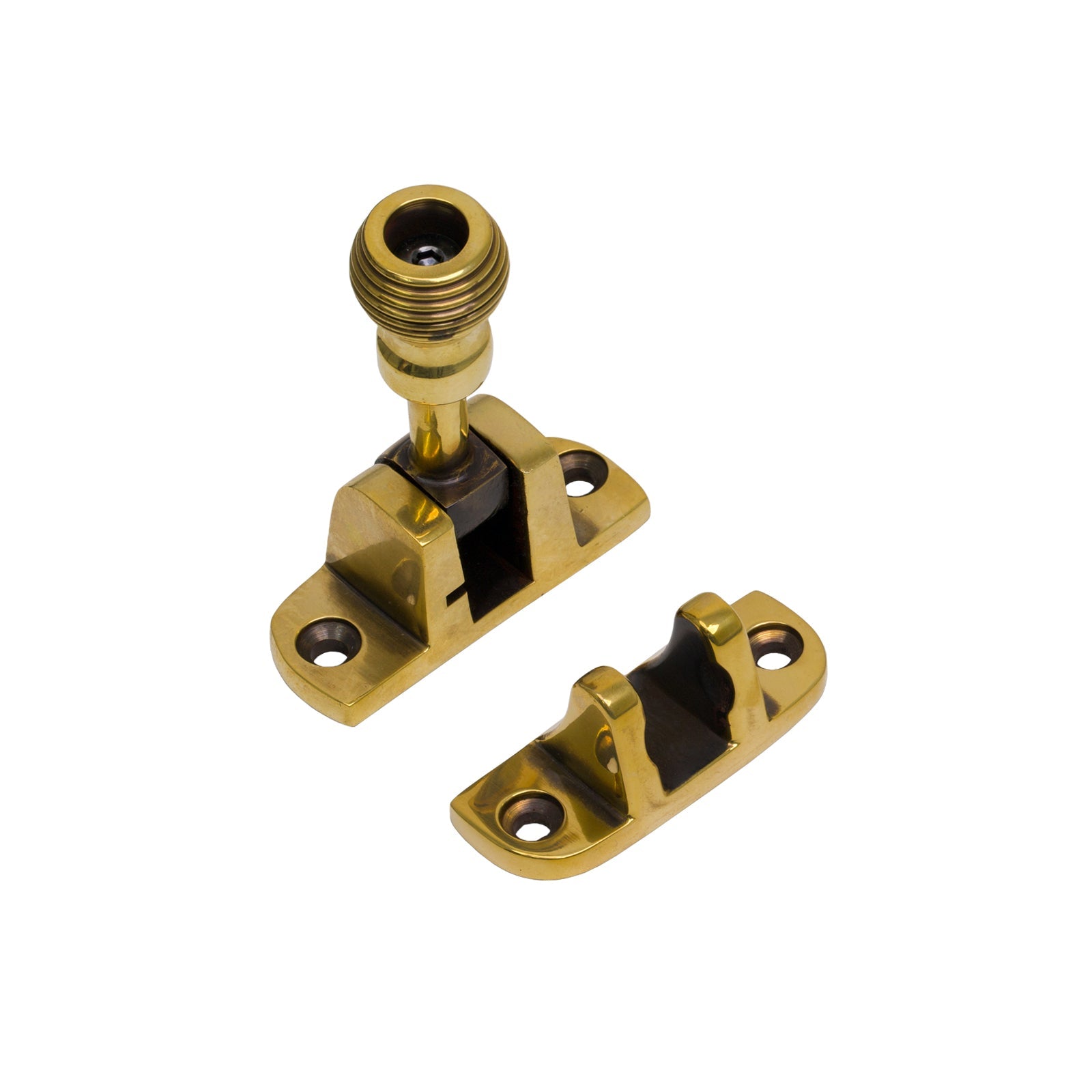 Radiused Beehive Brighton Fastener Aged Brass