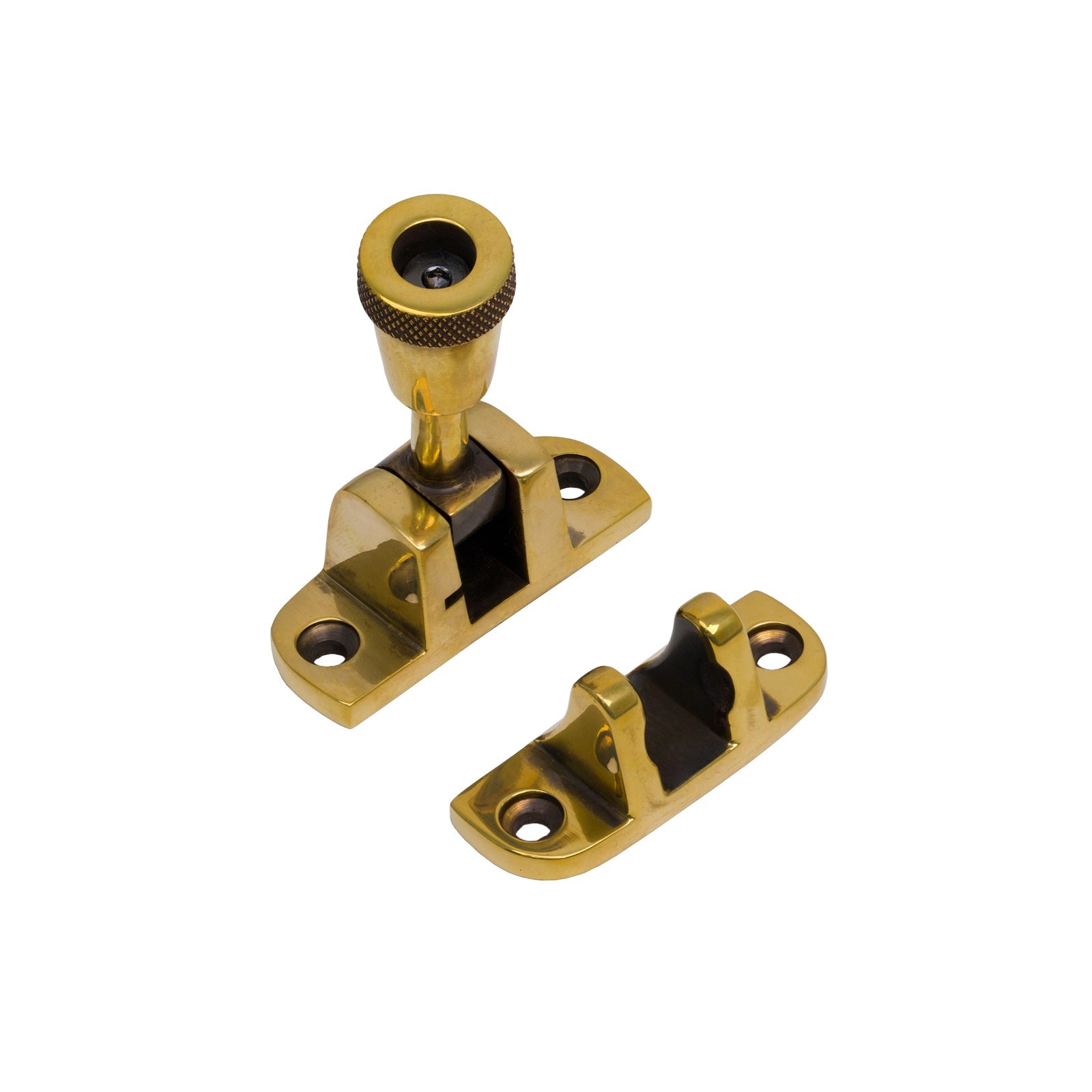 Radiused Brompton Brighton Fastener Aged Brass