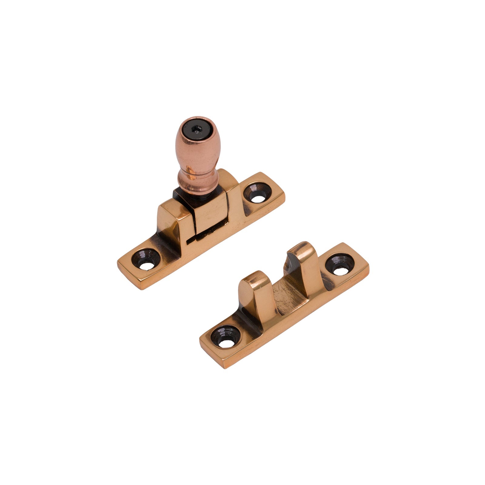 Square Mushroom Brighton Fastener - Narrow Polished Bronze