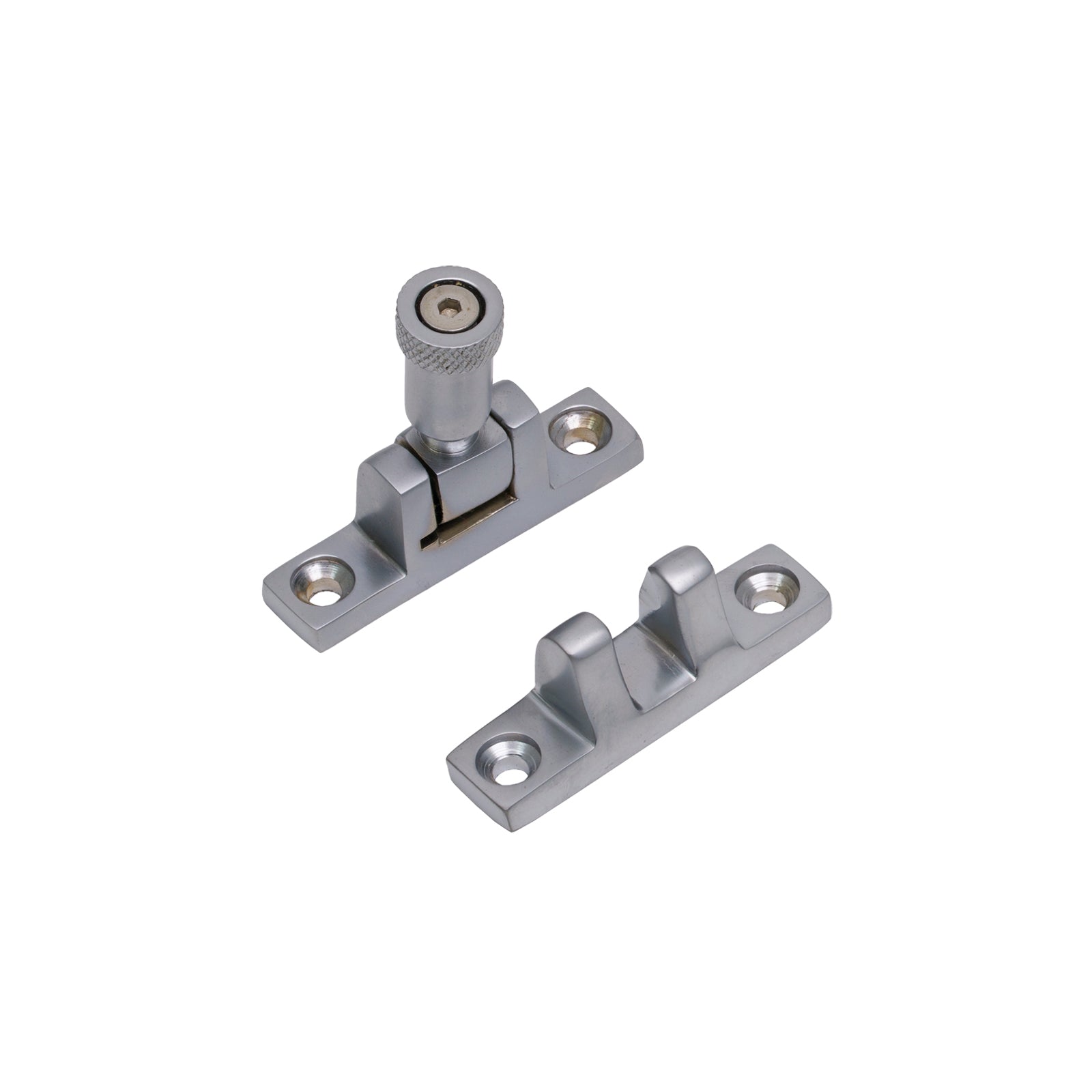 Square Brompton Brighton Fastener - Narrow Satin Chrome