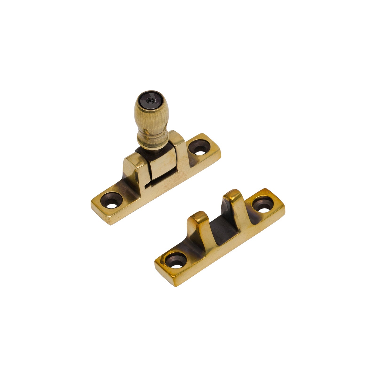 Square Mushroom Brighton Fastener - Narrow Aged Brass