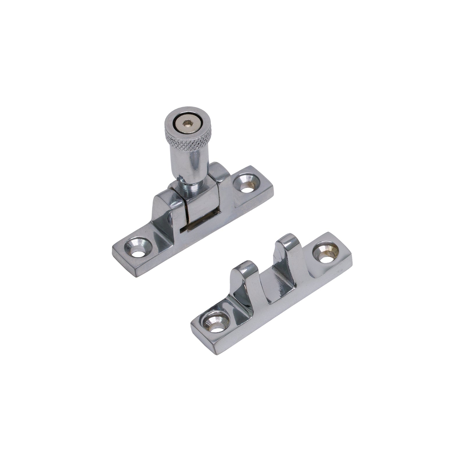 Square Brompton Brighton Fastener - Narrow Polished Chrome